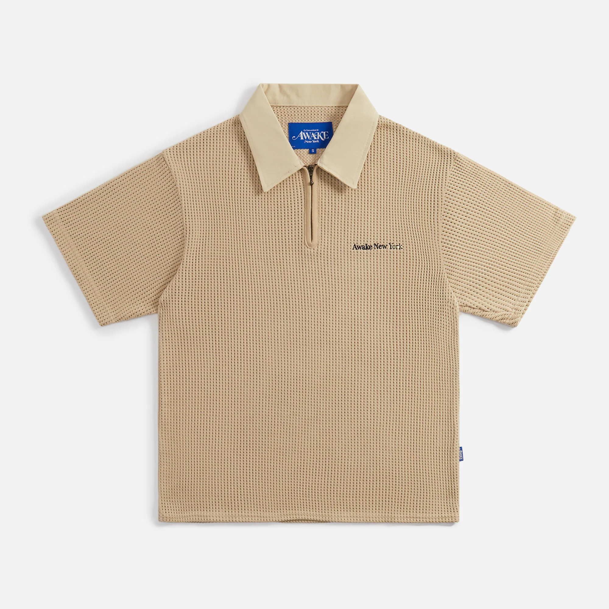 Open Knit Embroidered Polo