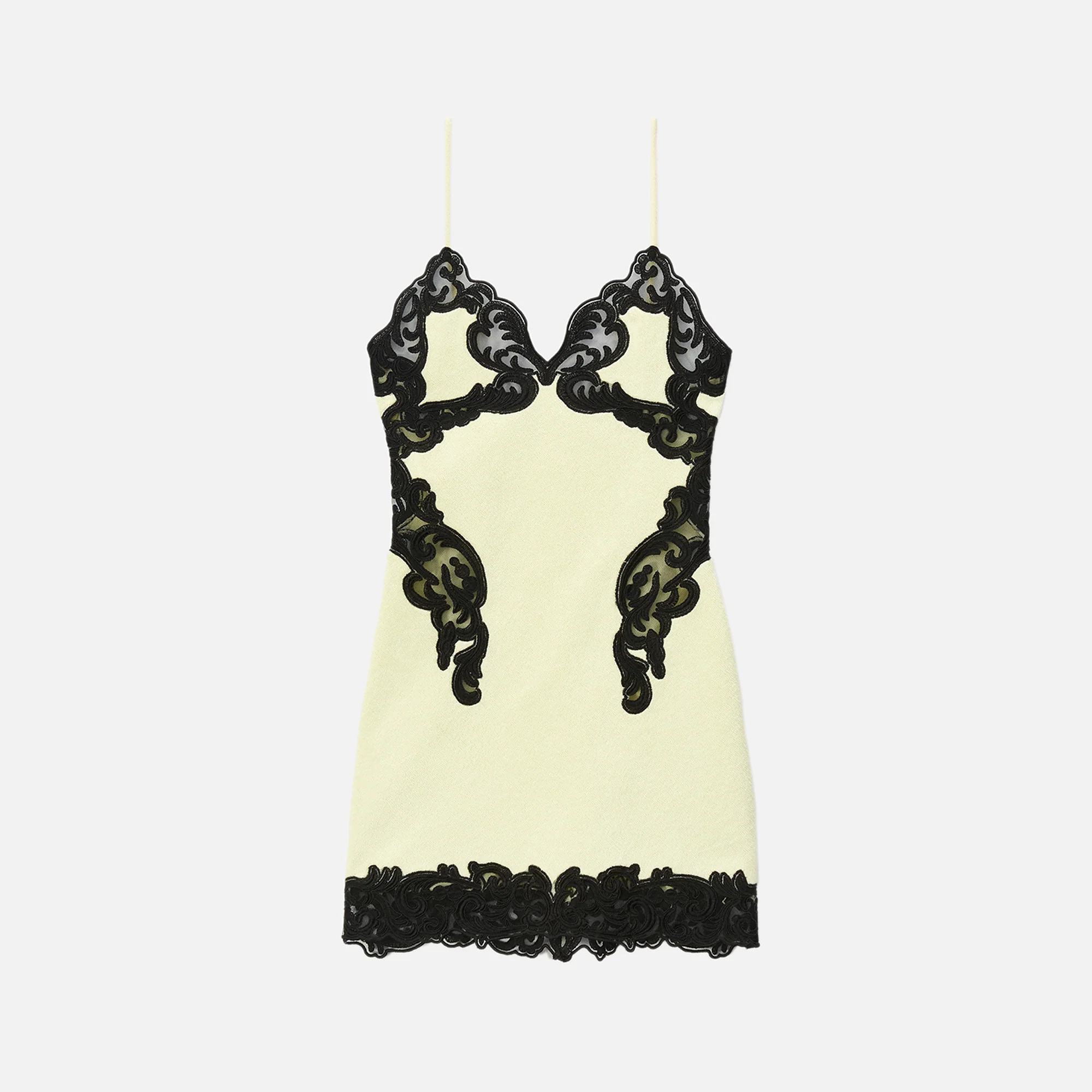 Cami Dress with Lace Embroidered Side Cut Out
