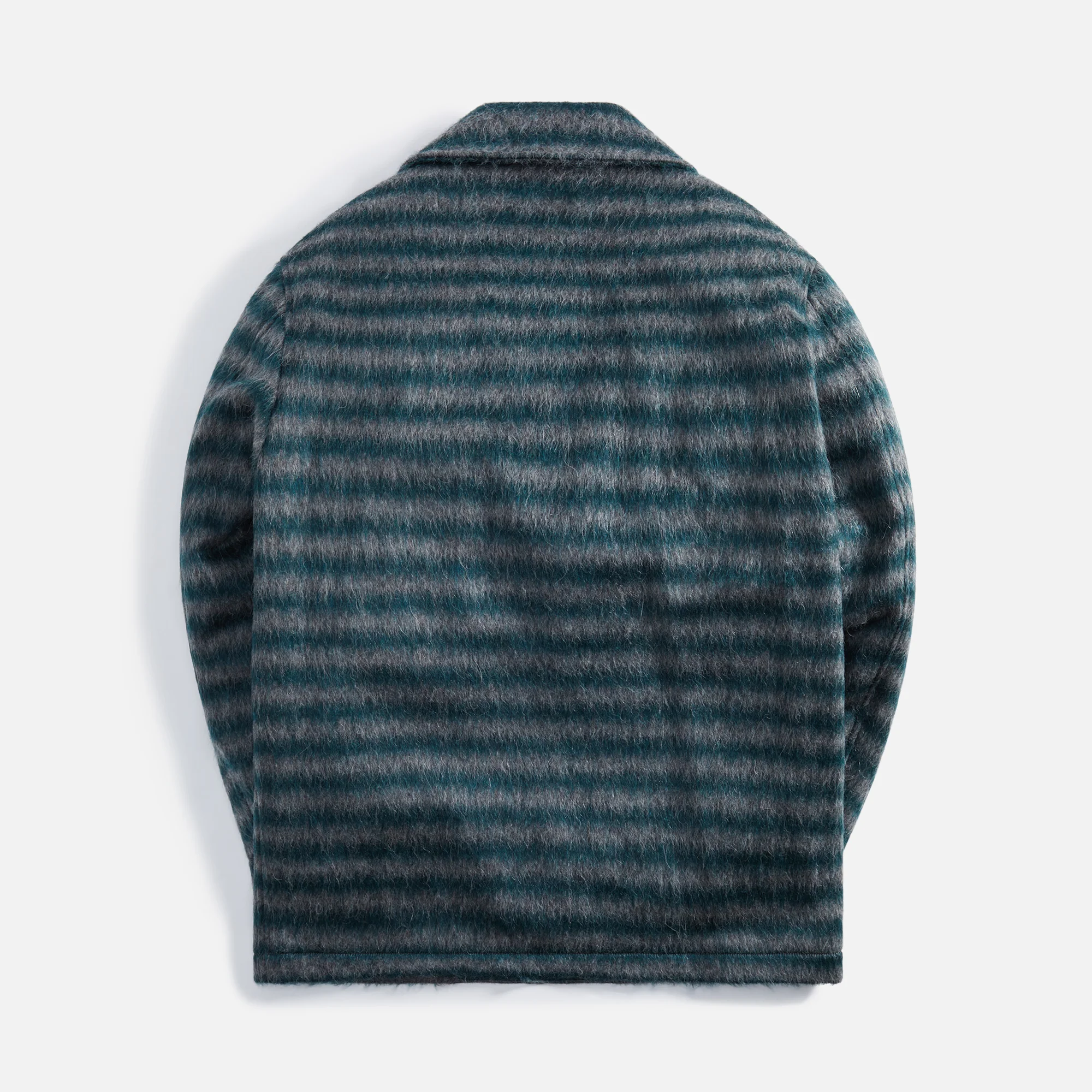 Striped Long Mohair Coat