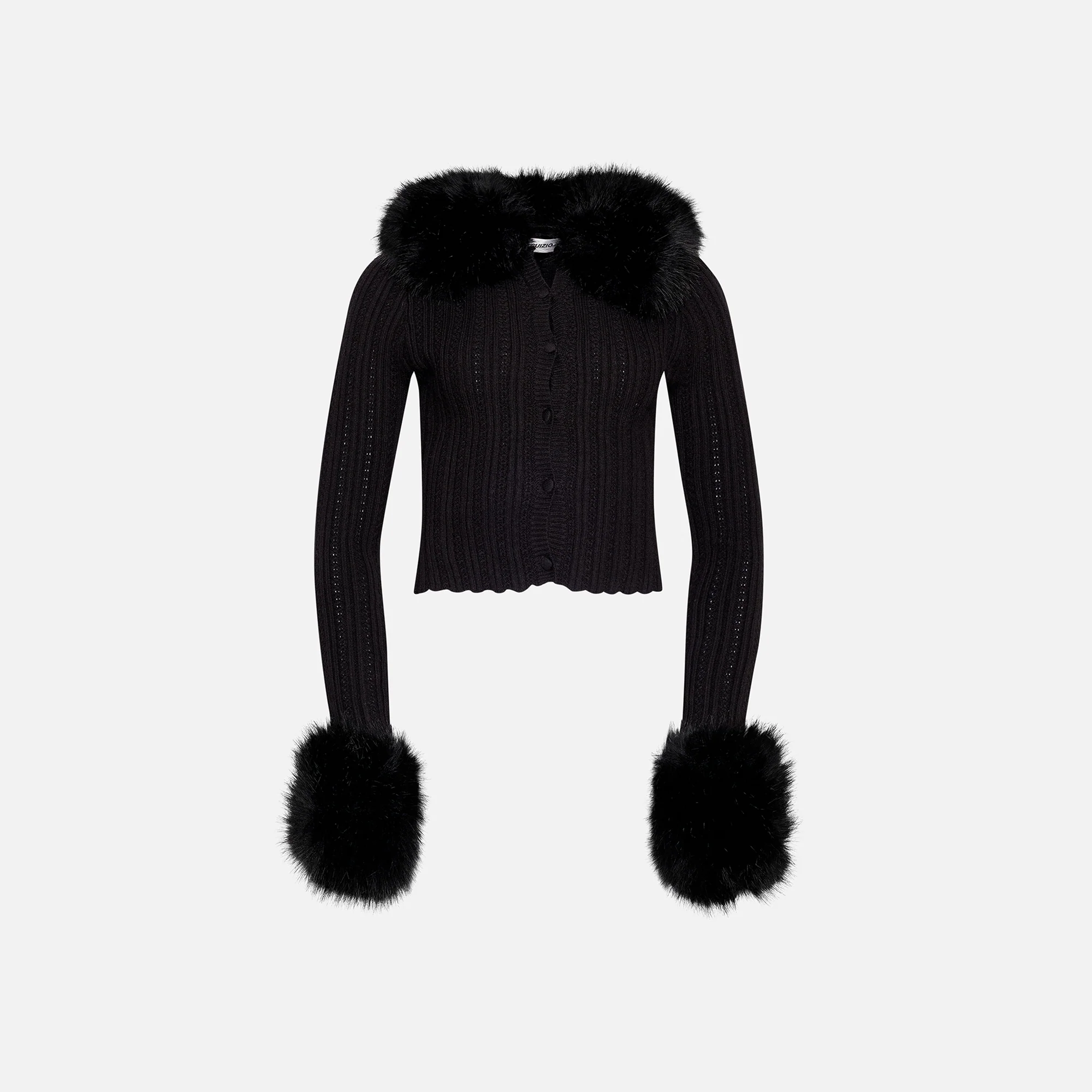 Heart Pointelle Knit Cardigan
