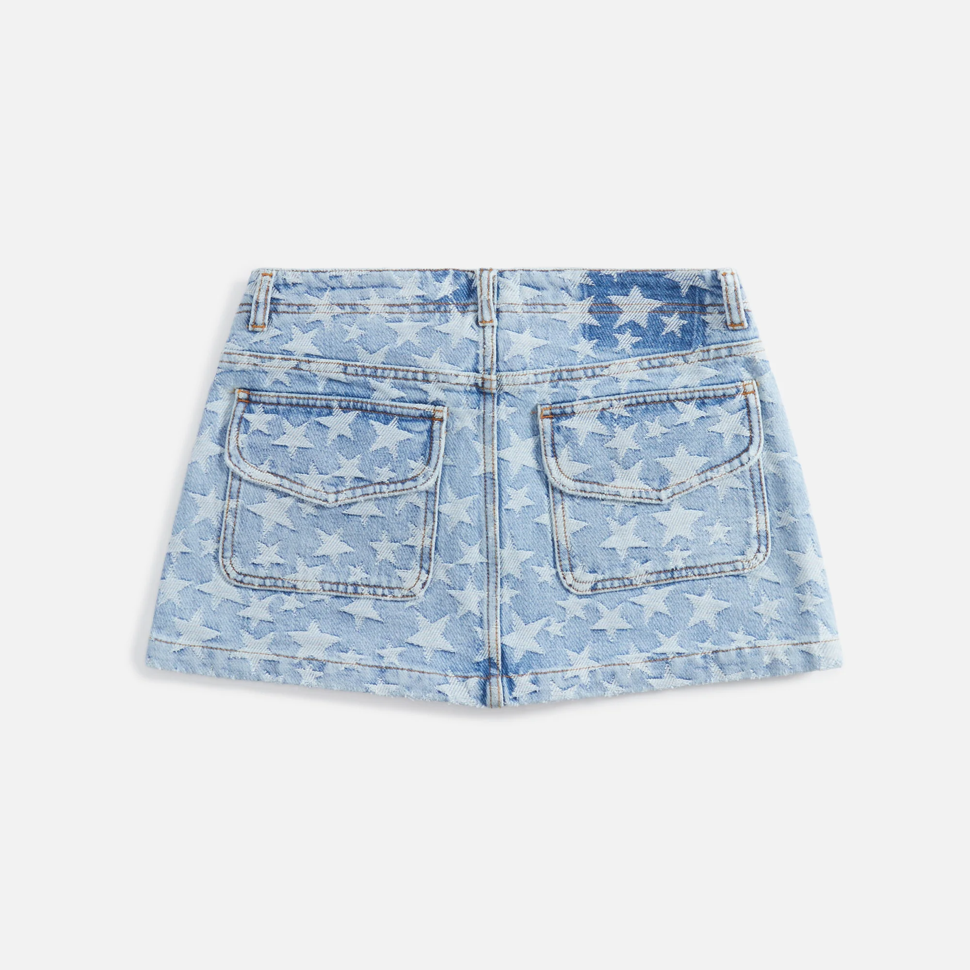 Denim Jacquard Short Skirt