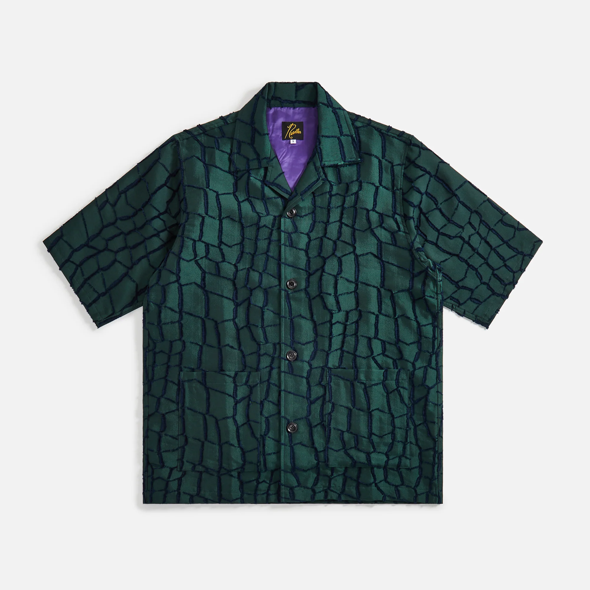 Crocodile Cut Jacquard Cabana Shirt