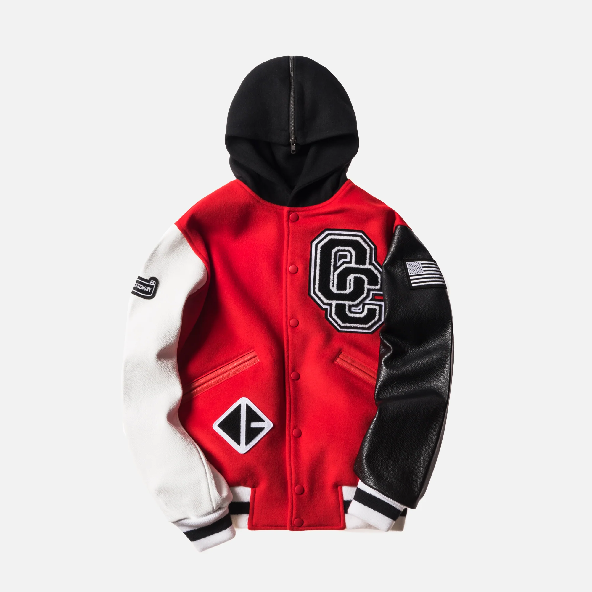 Torch Hooded Varsity Jacket Jewel