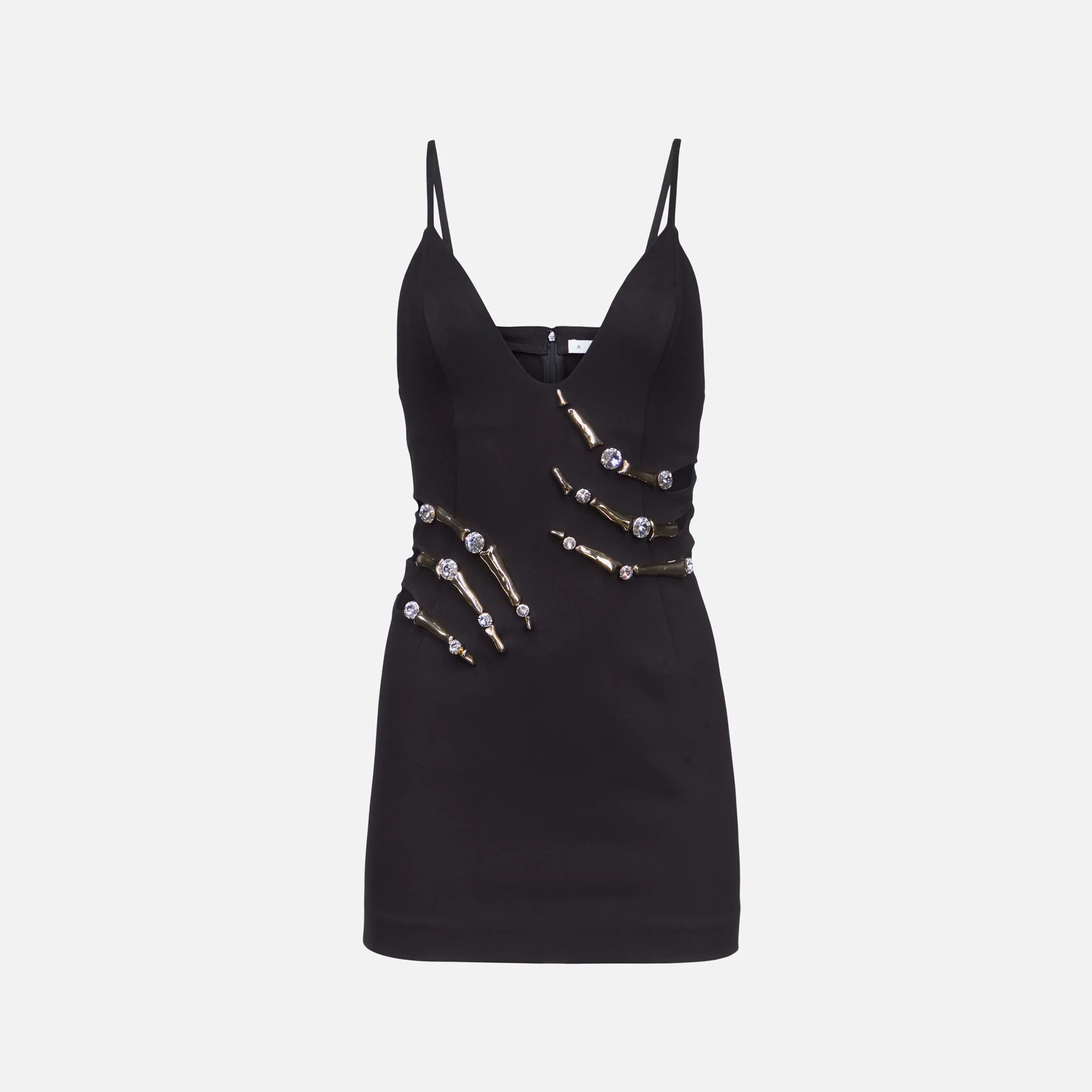 Crystal Claw Cutout Mini Dress