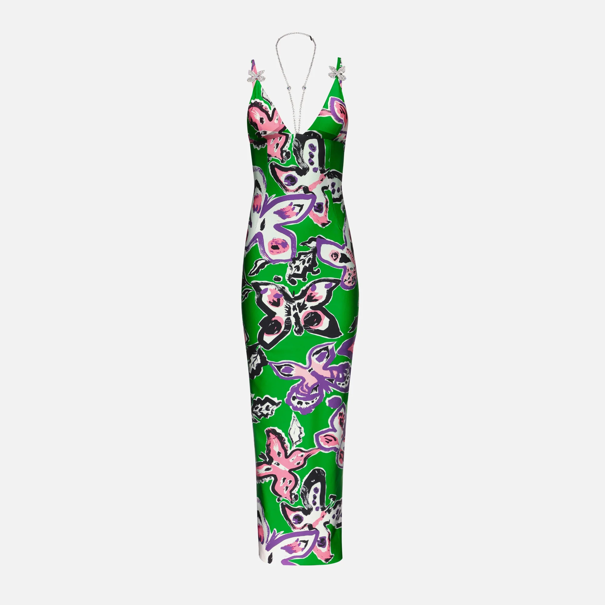 Butterfly Printed Maxi Dress