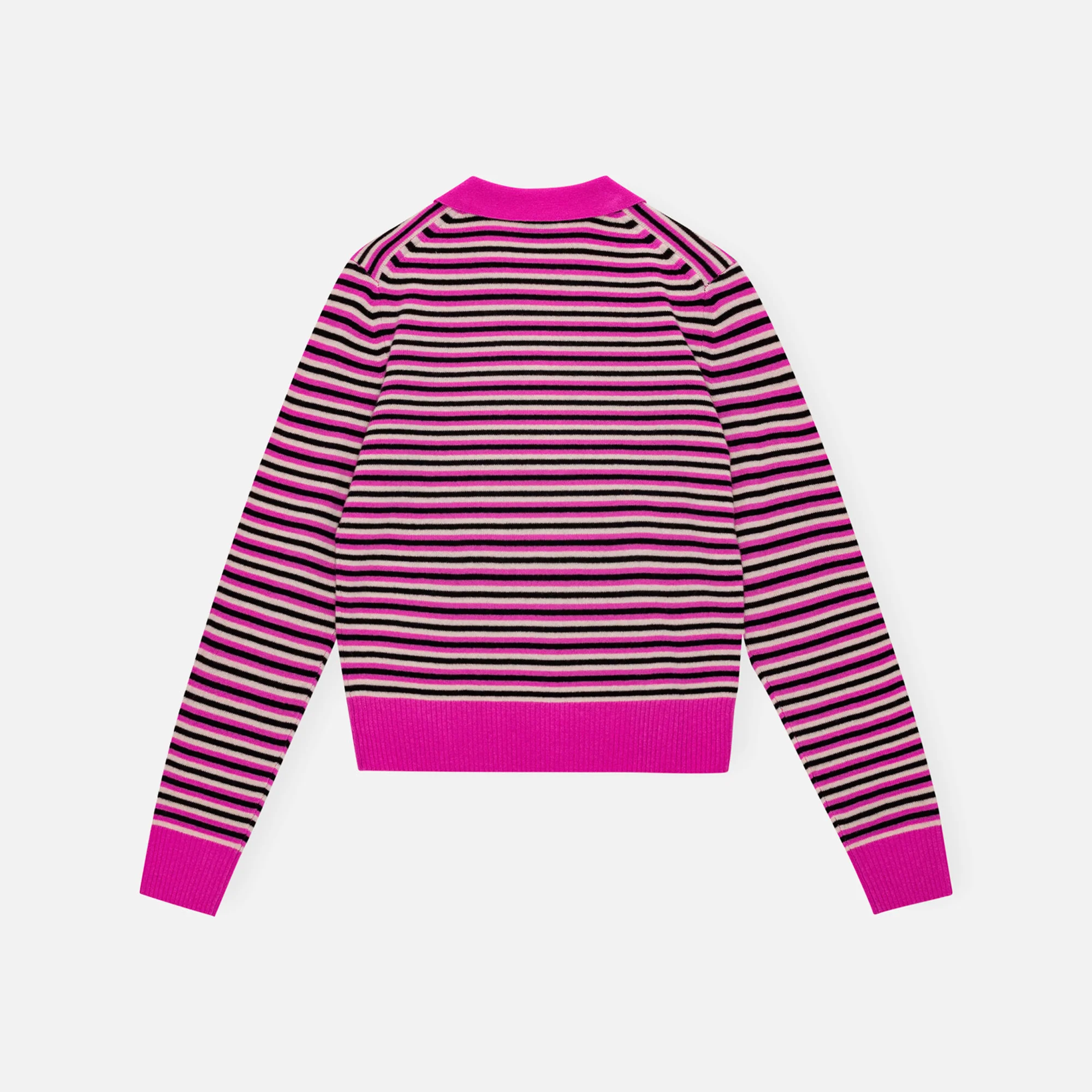 Cashmere Mix Long Sleeve Polo