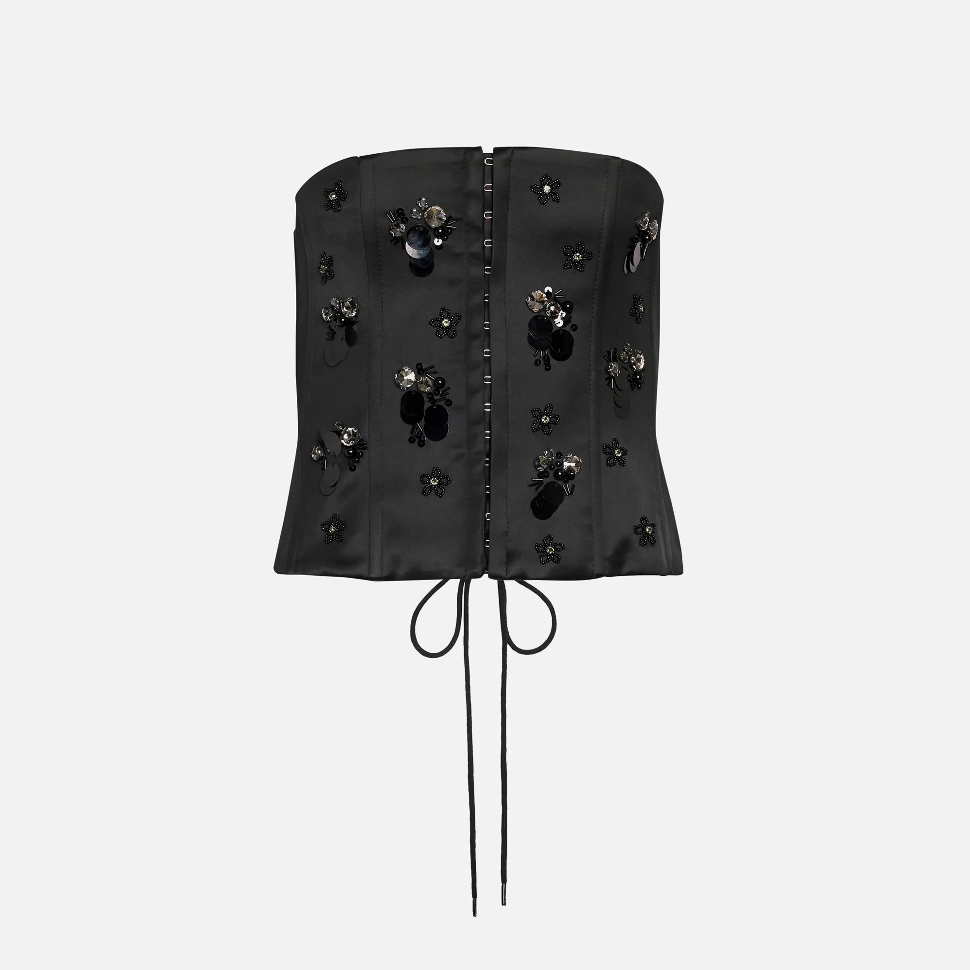 Embellished Satin Corset