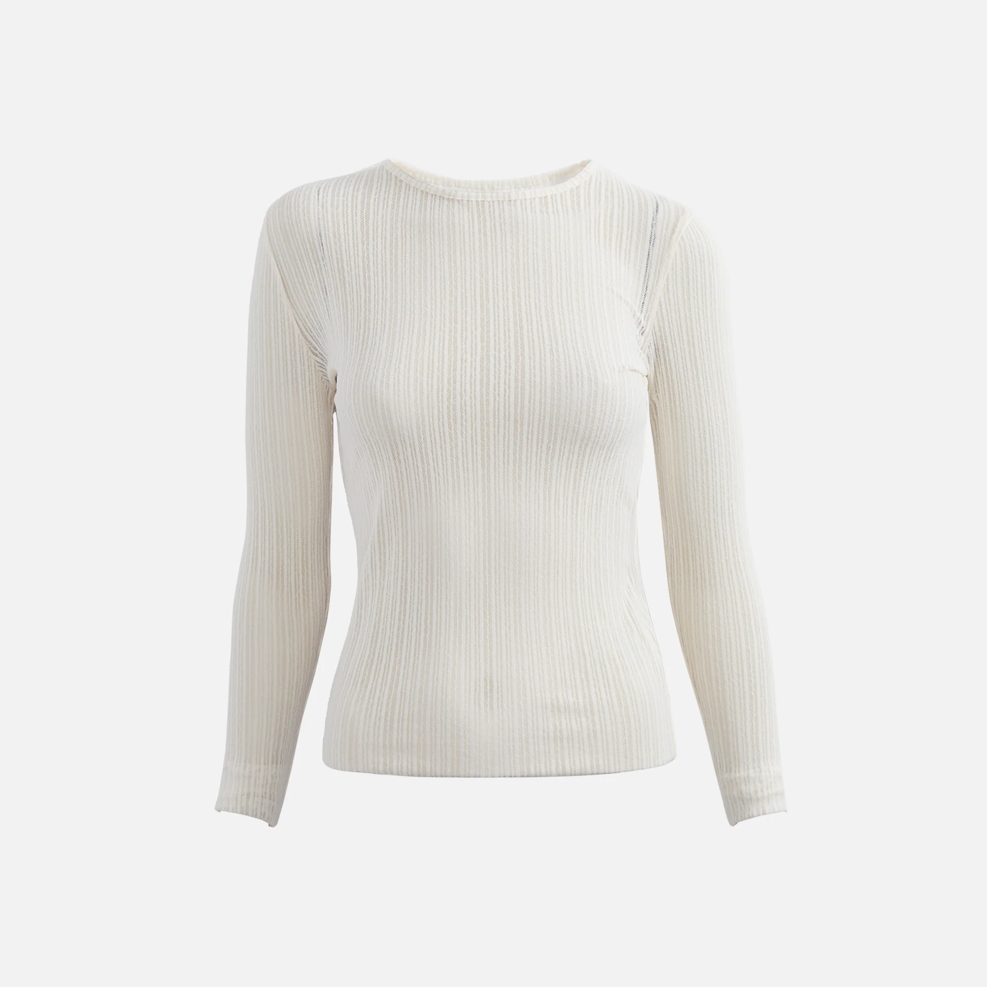 Ribbed Crew Neck Long Sleeve