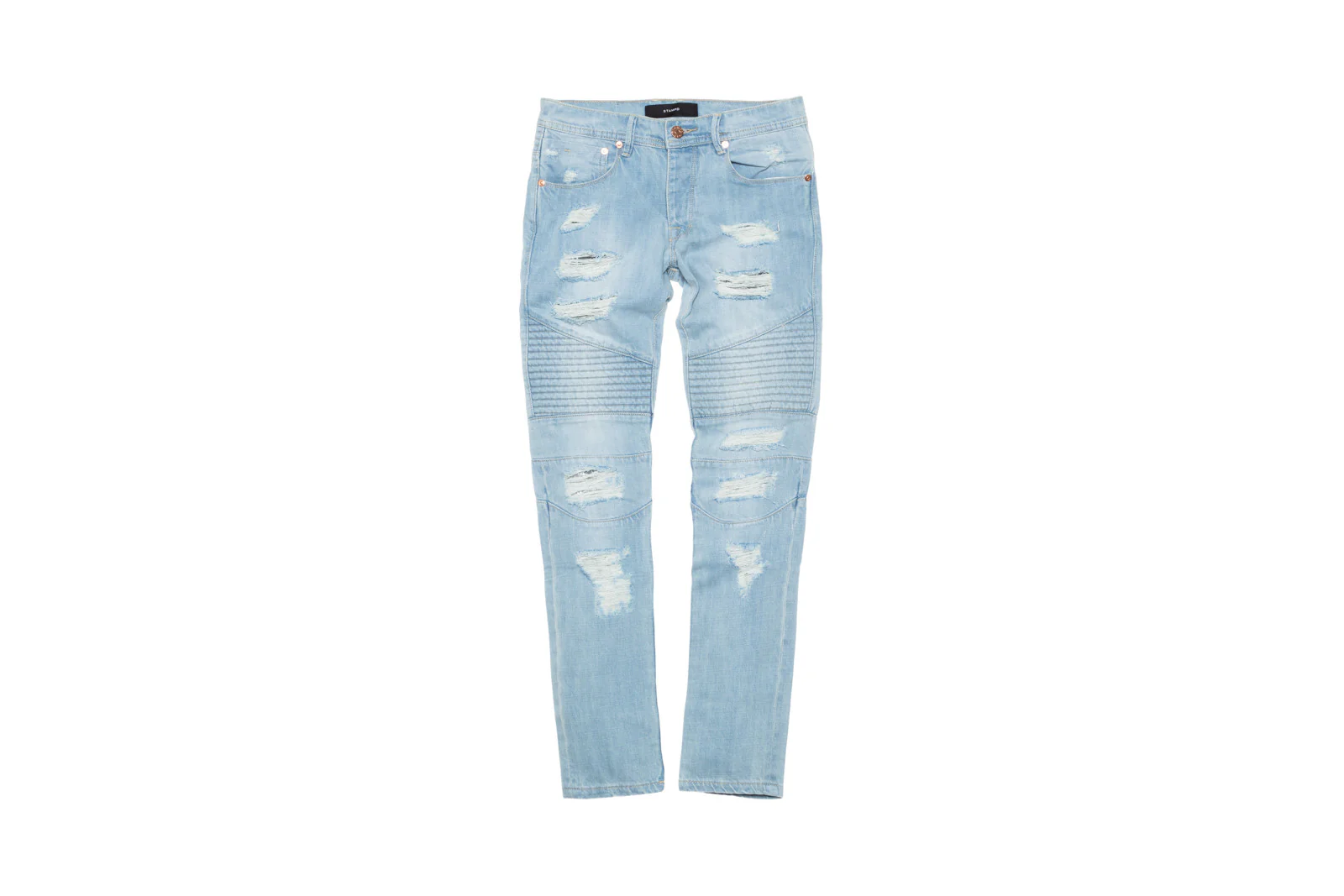 Distressed Moto Denim