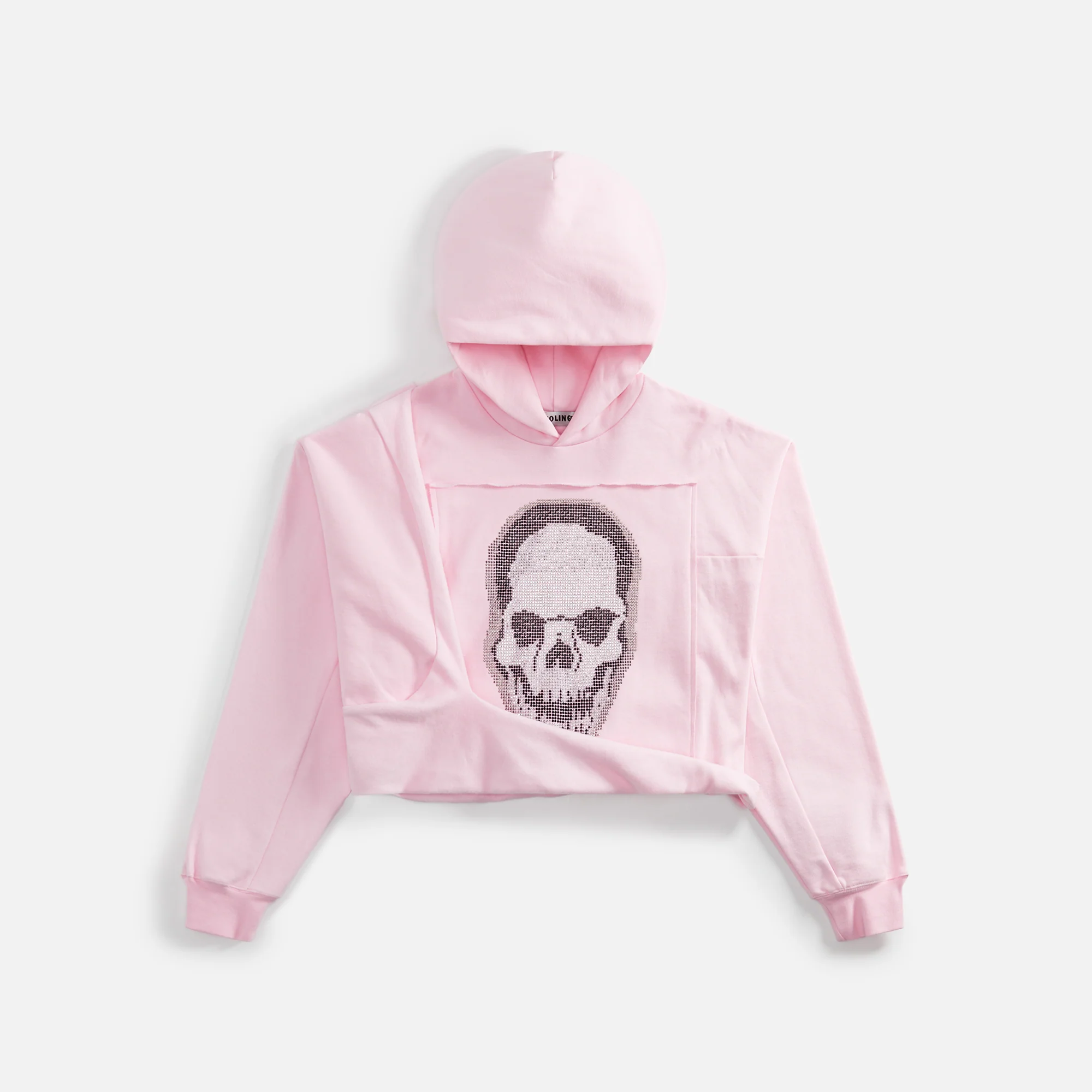 Otto Cropped Drape Hoodie