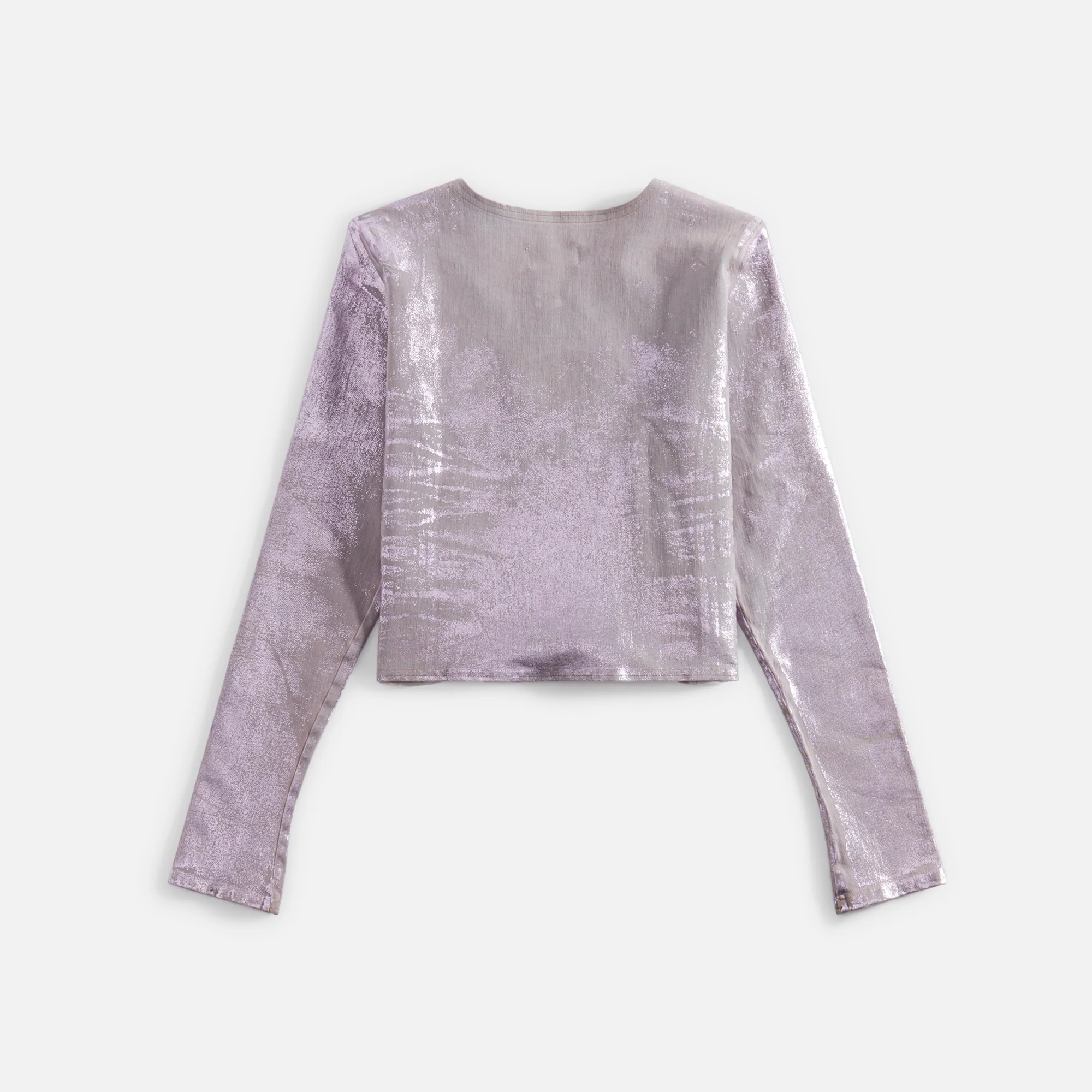 Logo Long Sleeve Denim Top