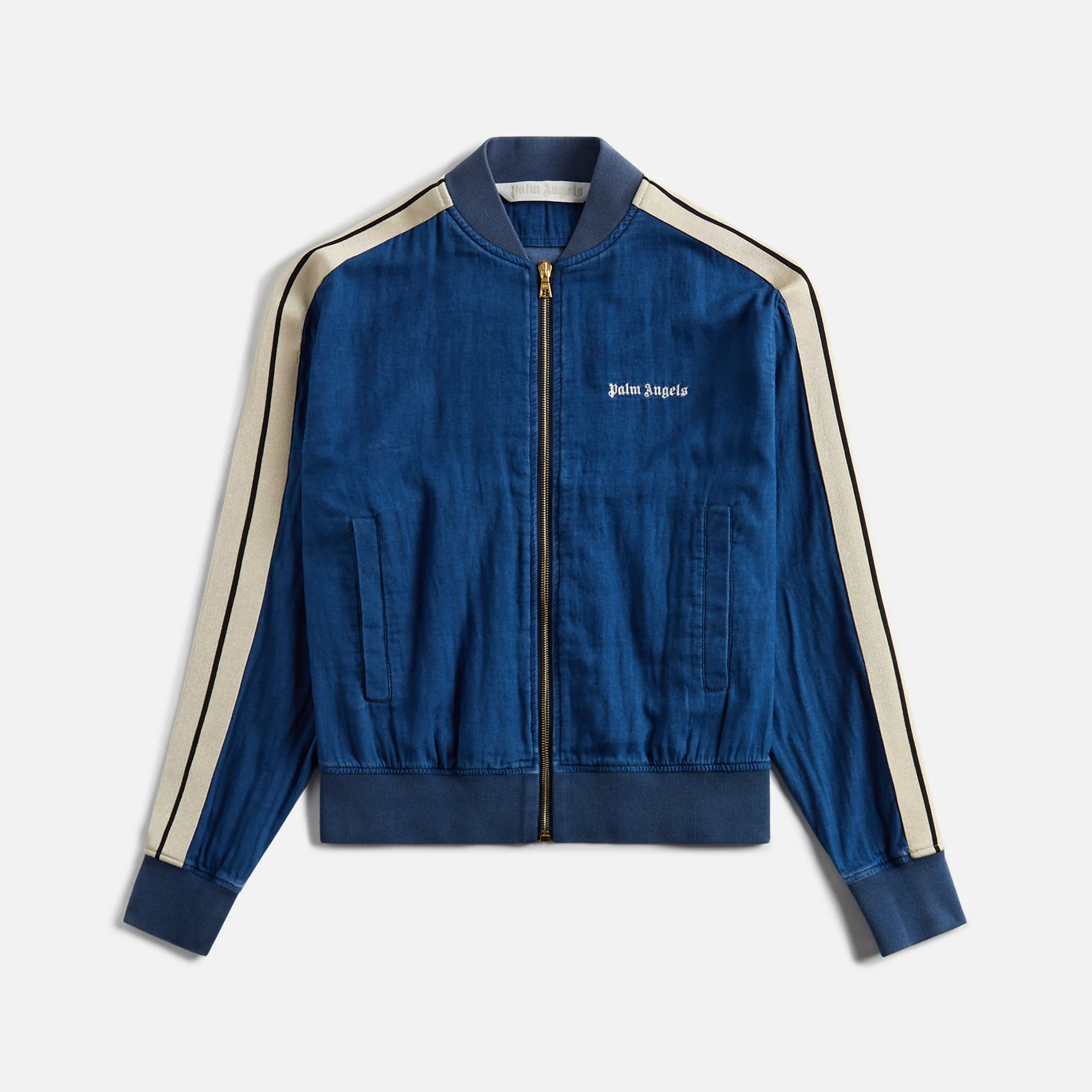 Chambray Track Bomber Jacket