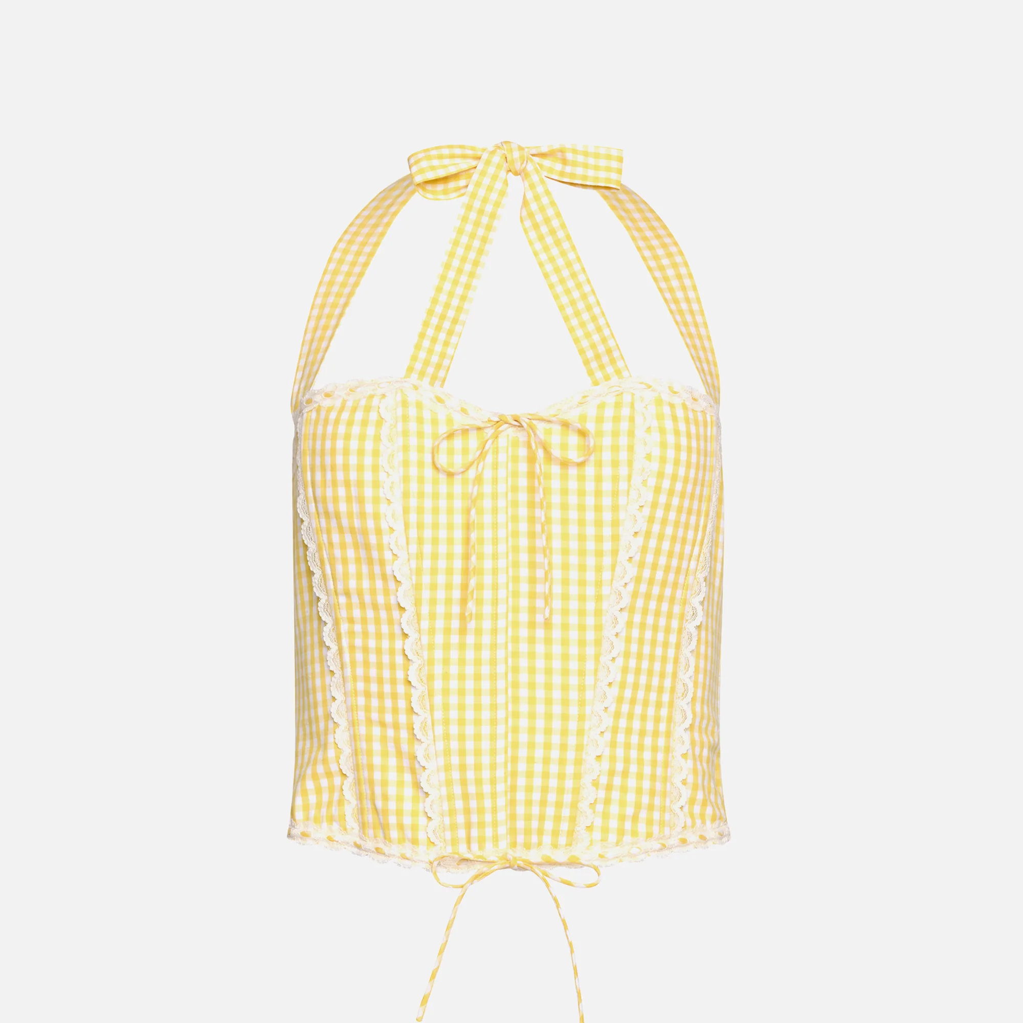 Gingham Lace Corset