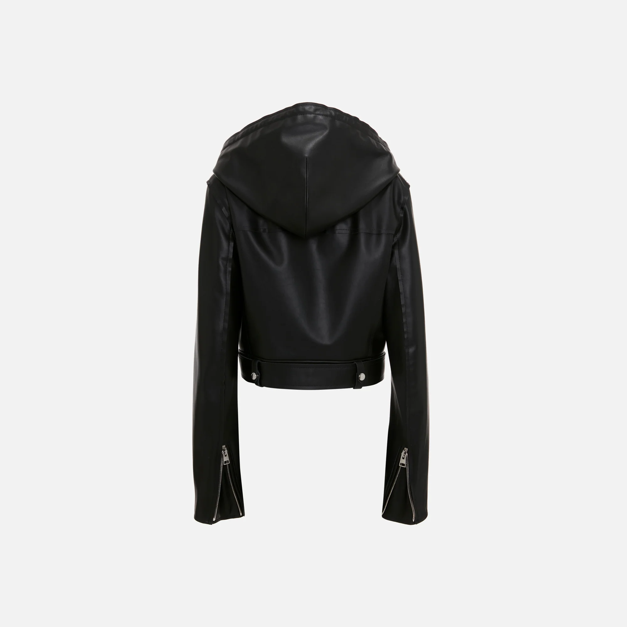 Hooded Biker Jacket