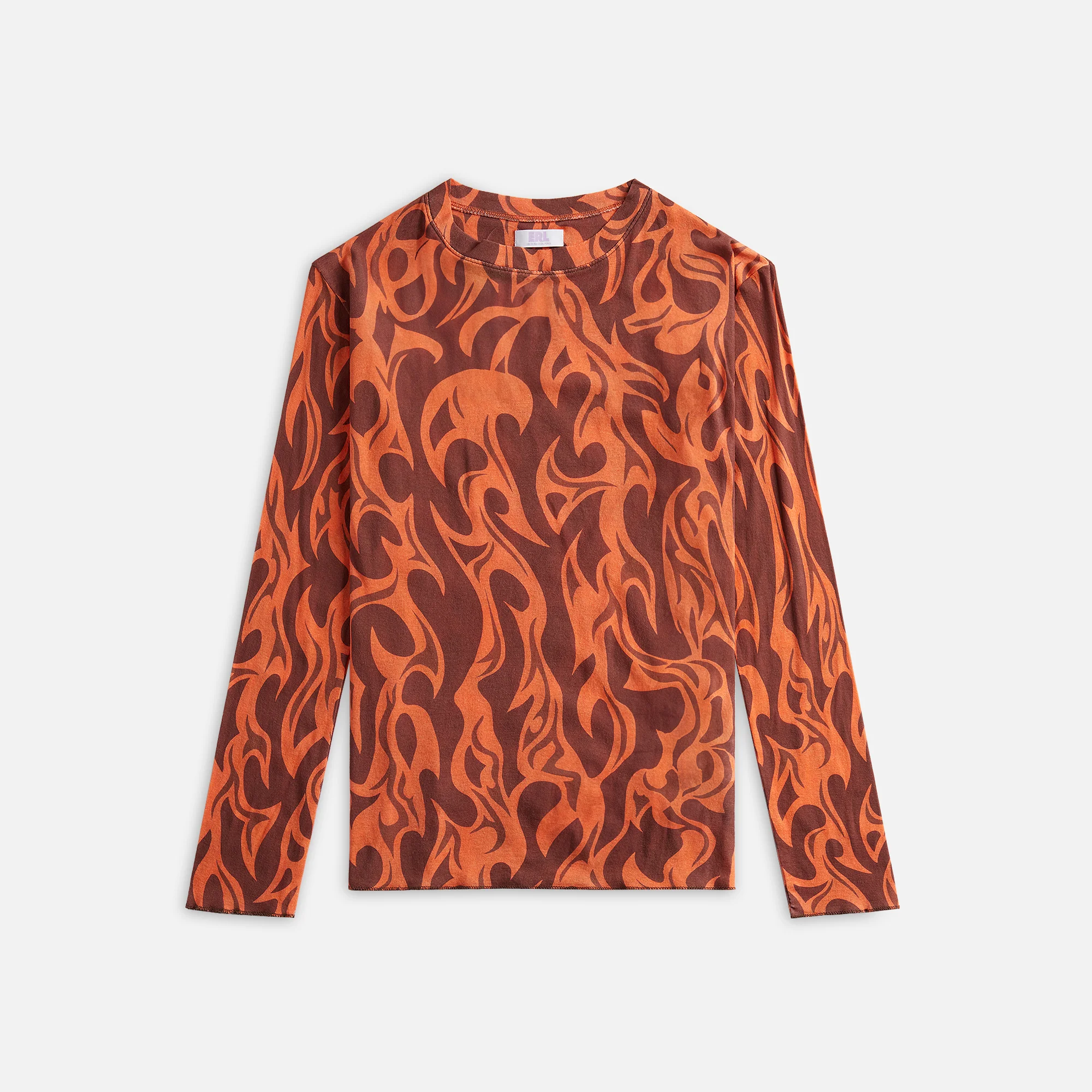Orange Flame Long Sleeve Shirt