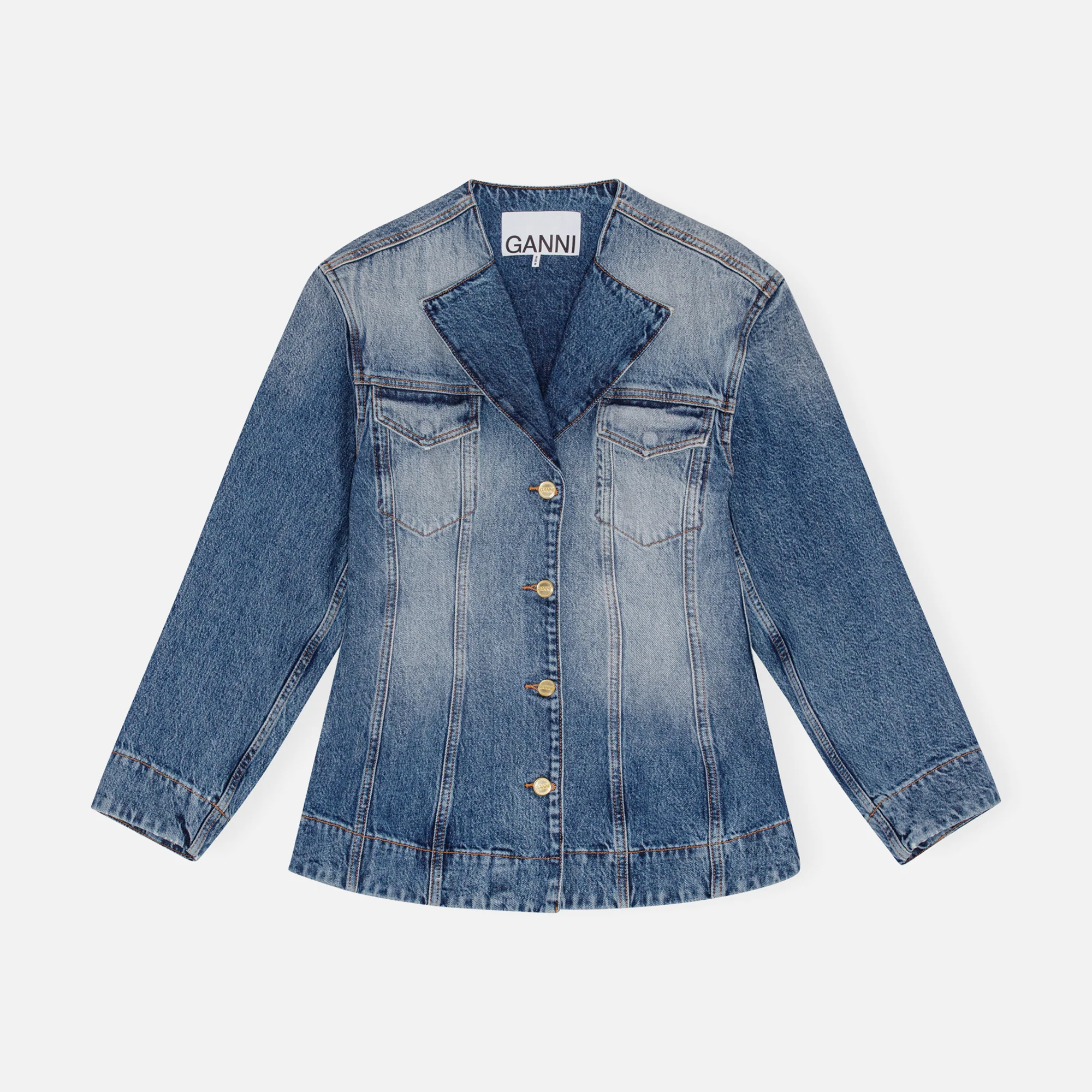 Sparkle Logo Denim Blazer