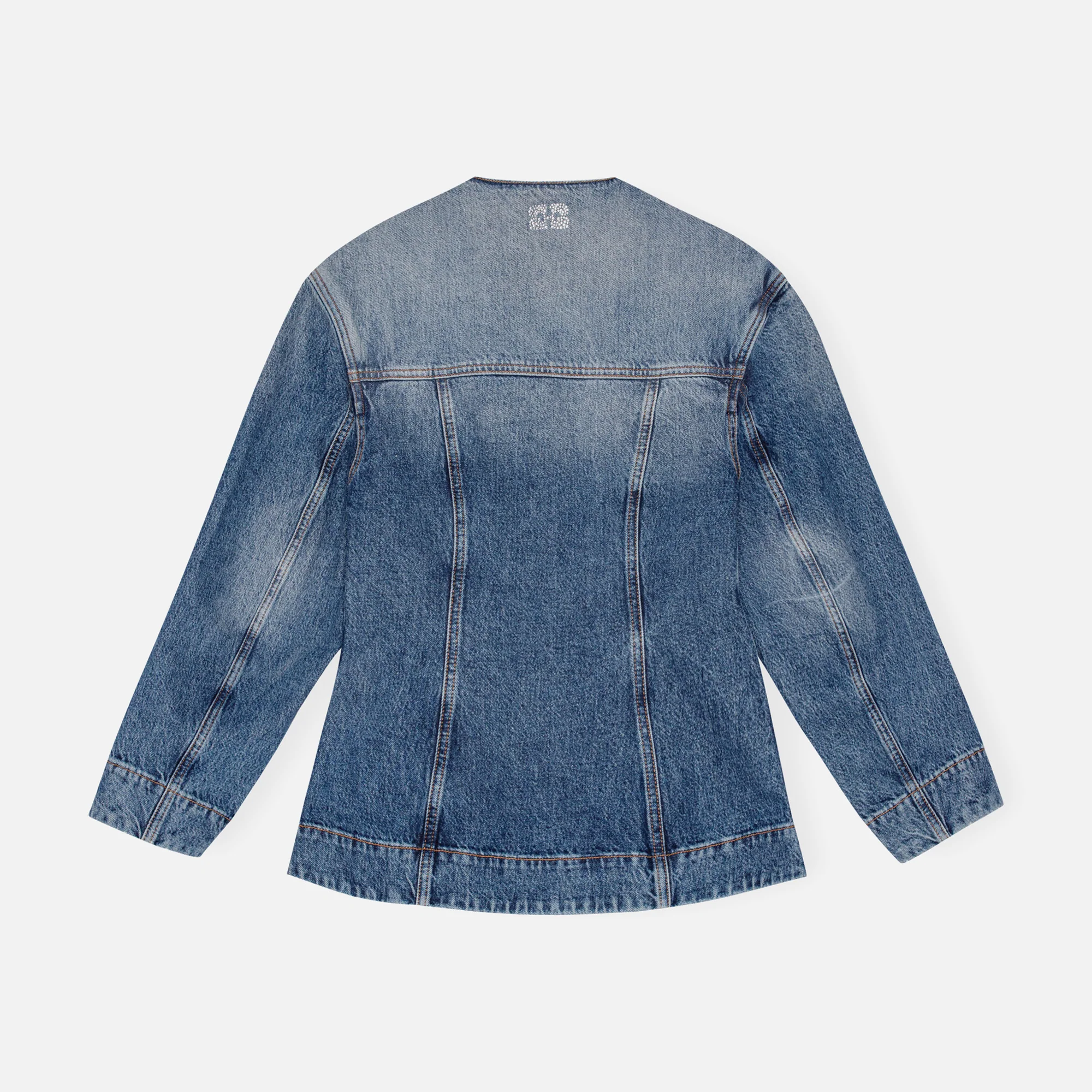 Sparkle Logo Denim Blazer