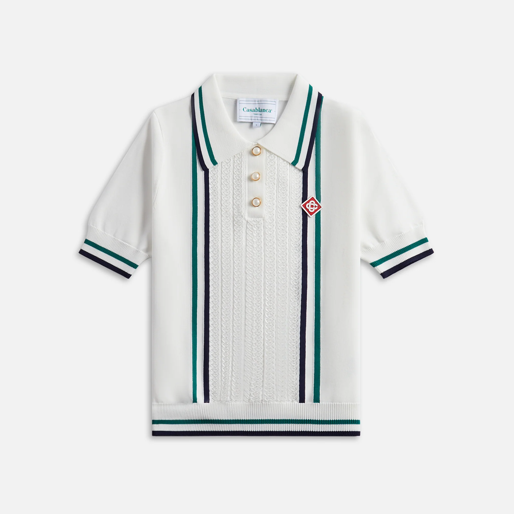 Pointelle Tennis Polo