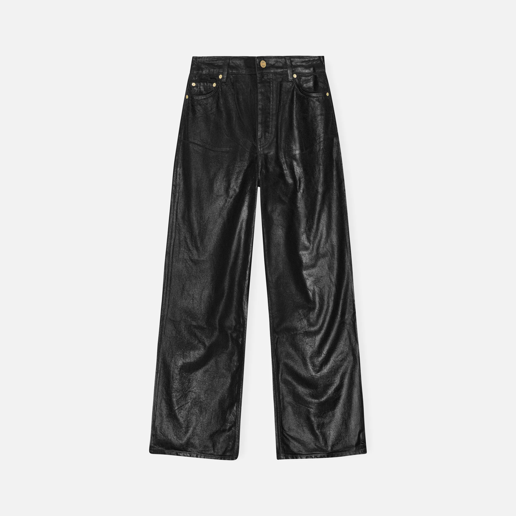 Foil Denim Wide Jeans