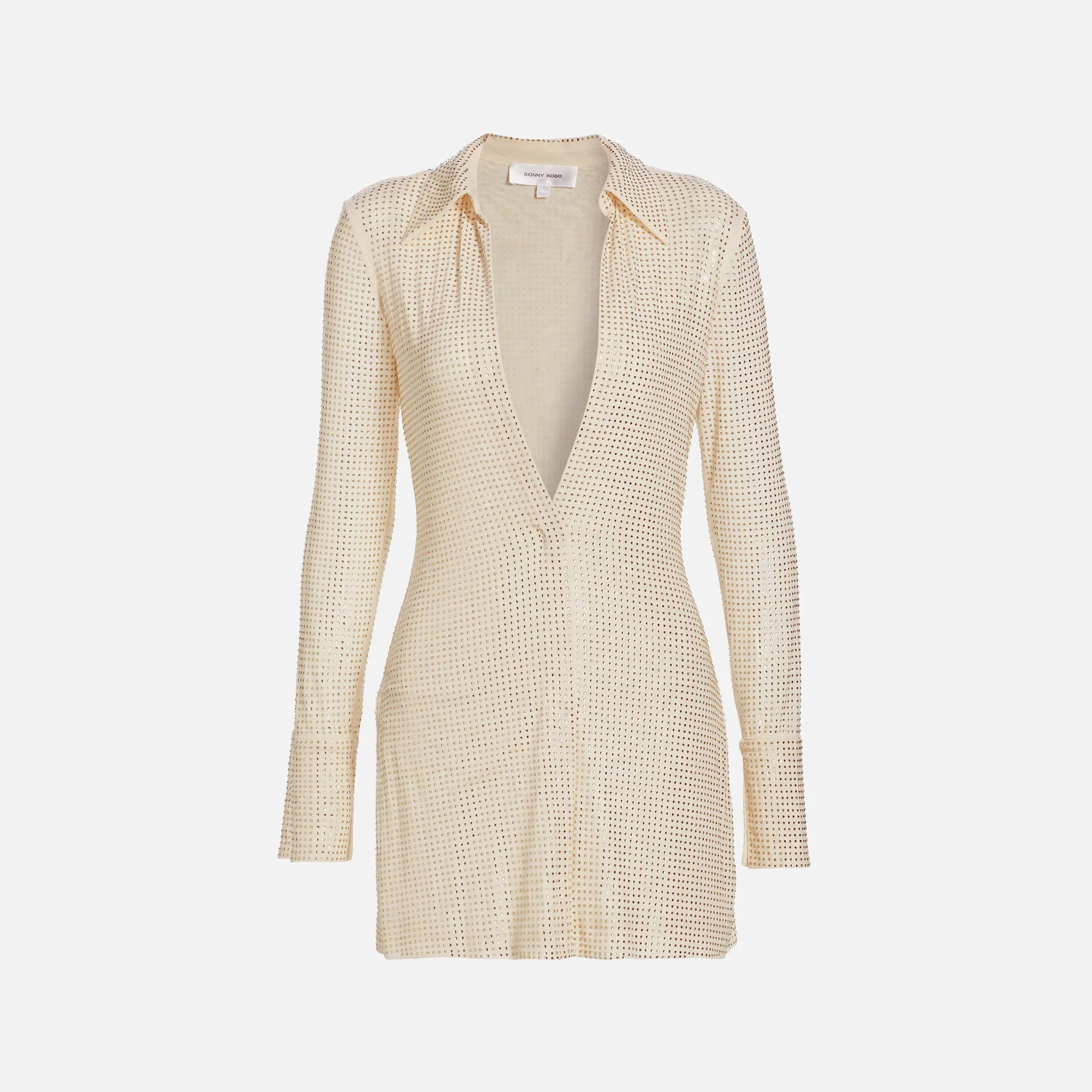 Alessia Rhinestone Mesh Dress