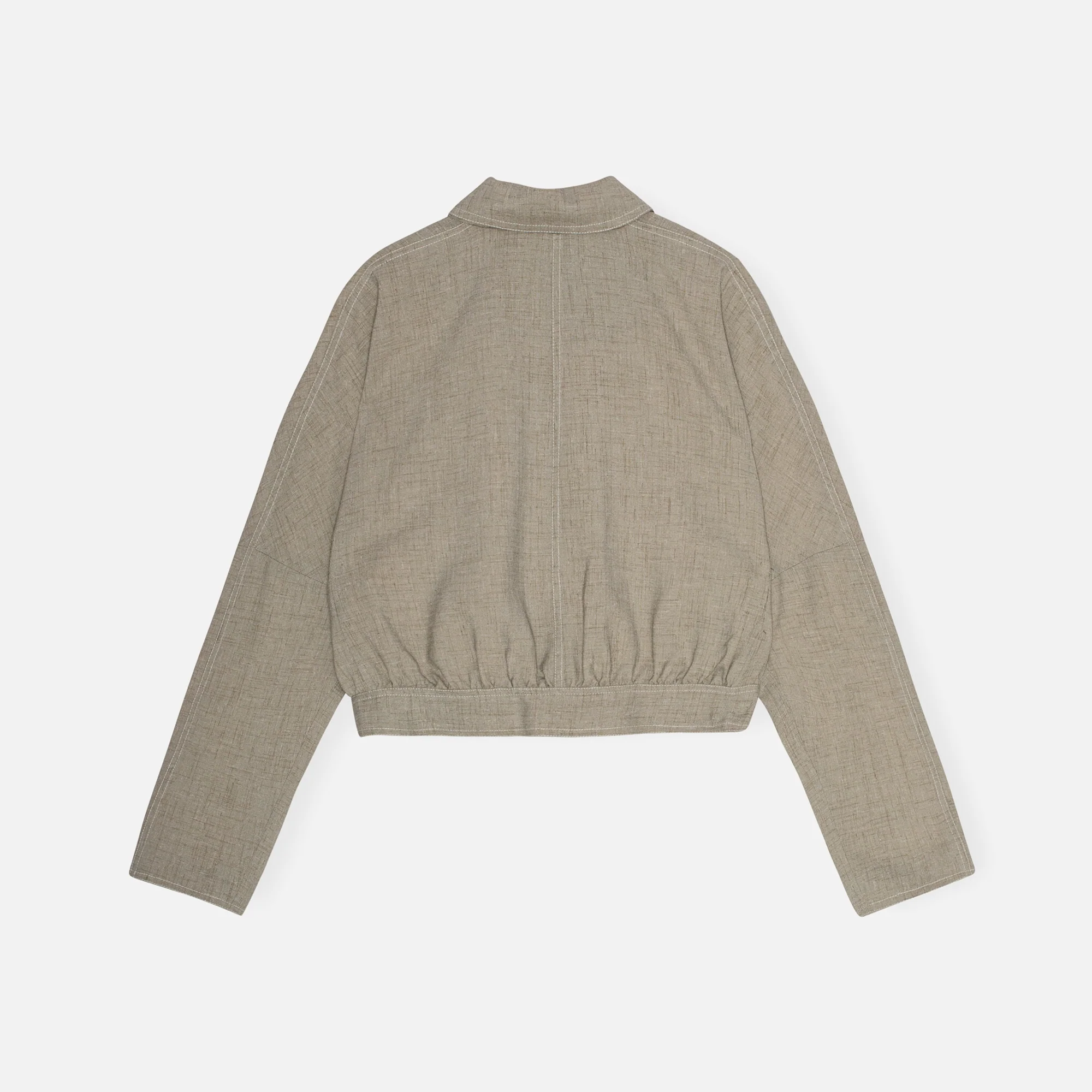 Light Melange Suiting Short Jacket