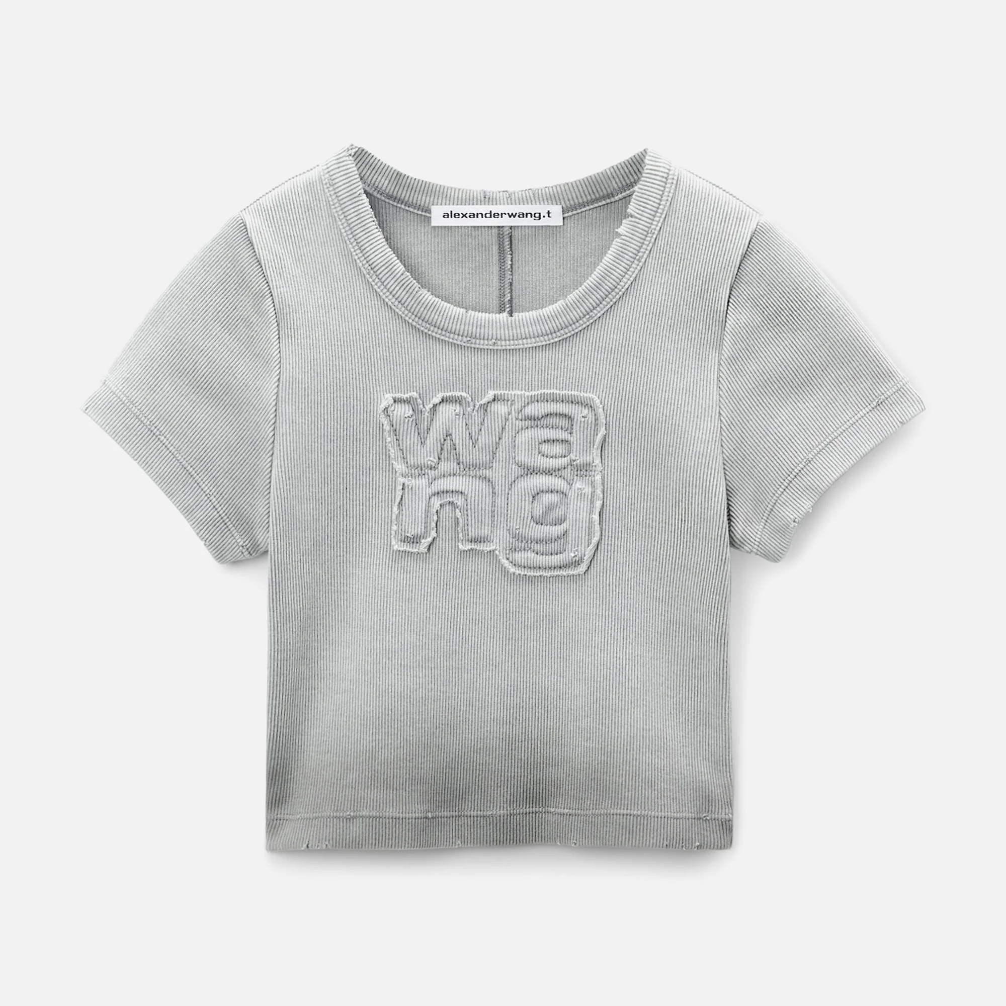 Distressed Edge Rib Baby Tee