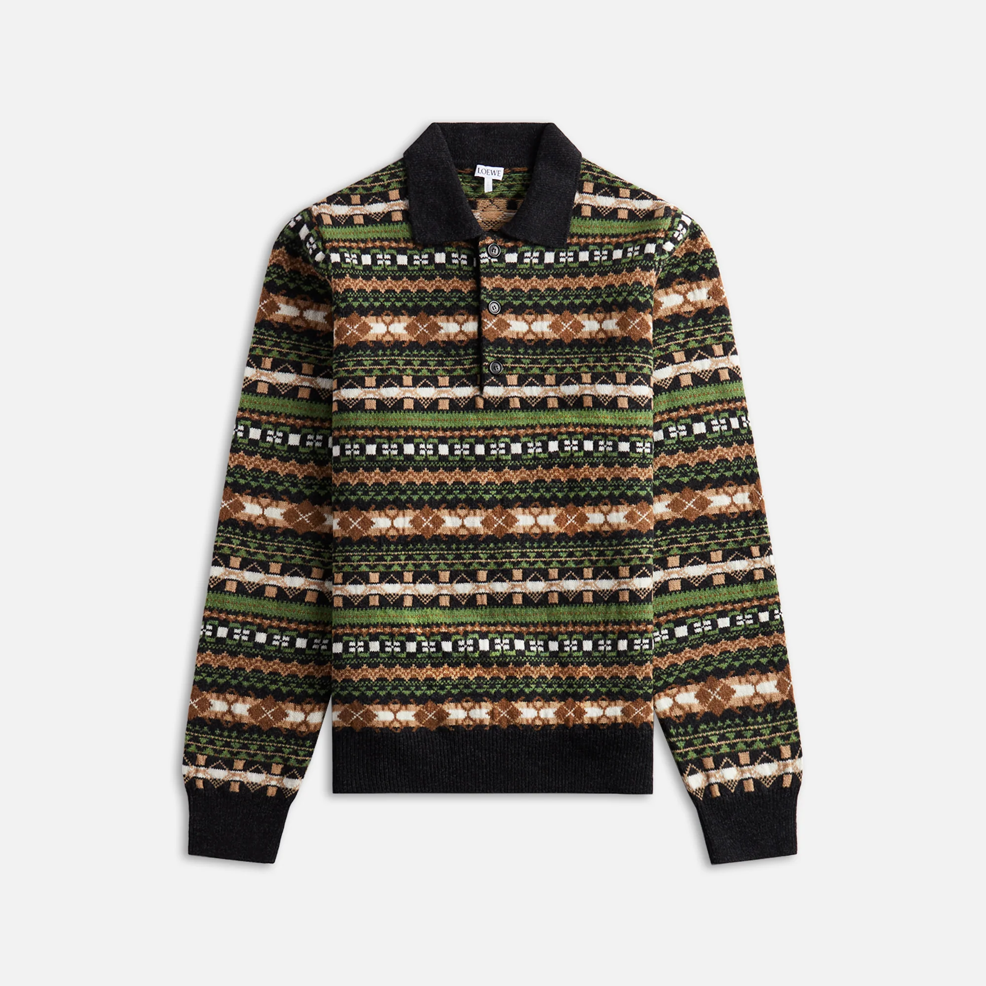 Fair Isle Polo Sweater