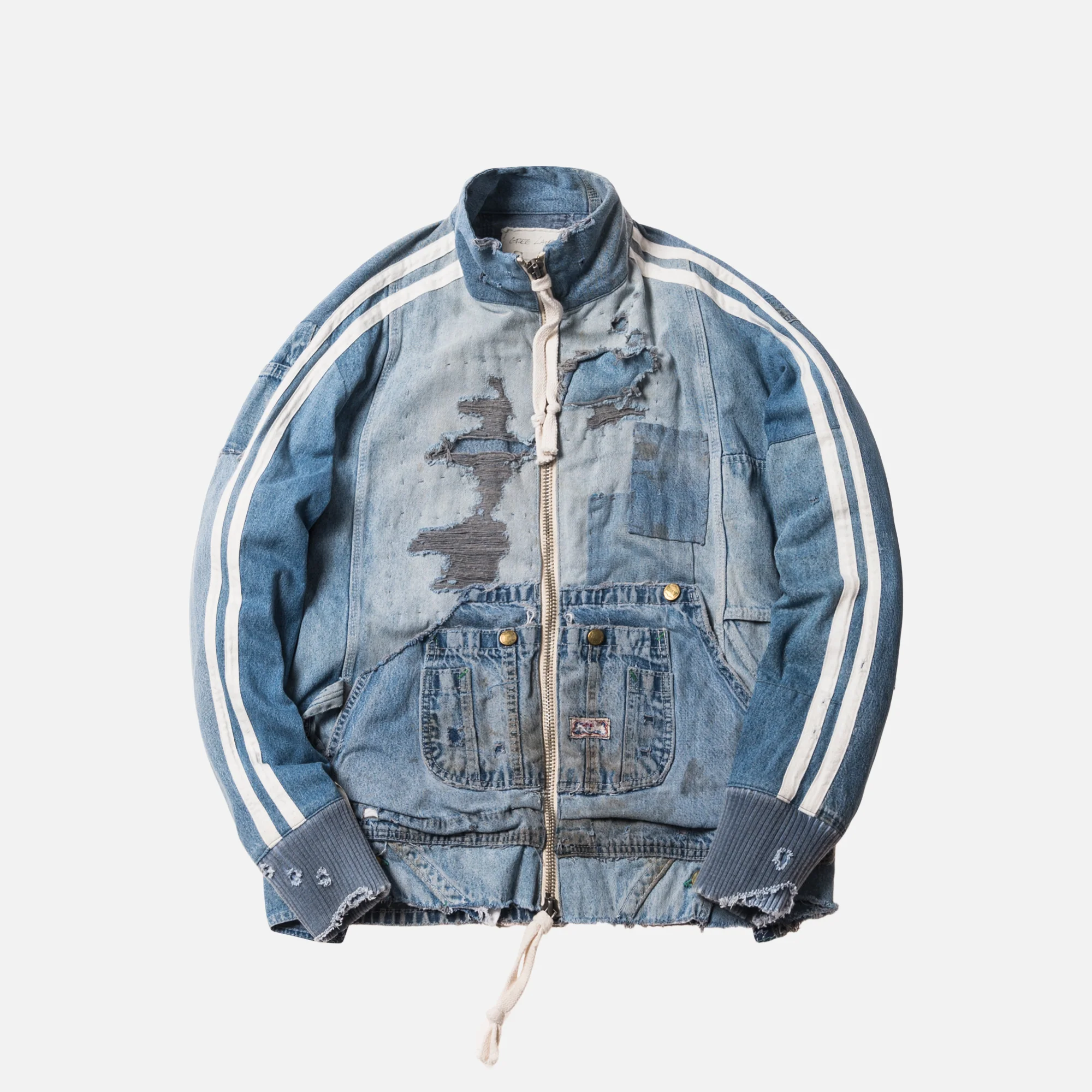 Destroyed Vintage Denim Track Jacket