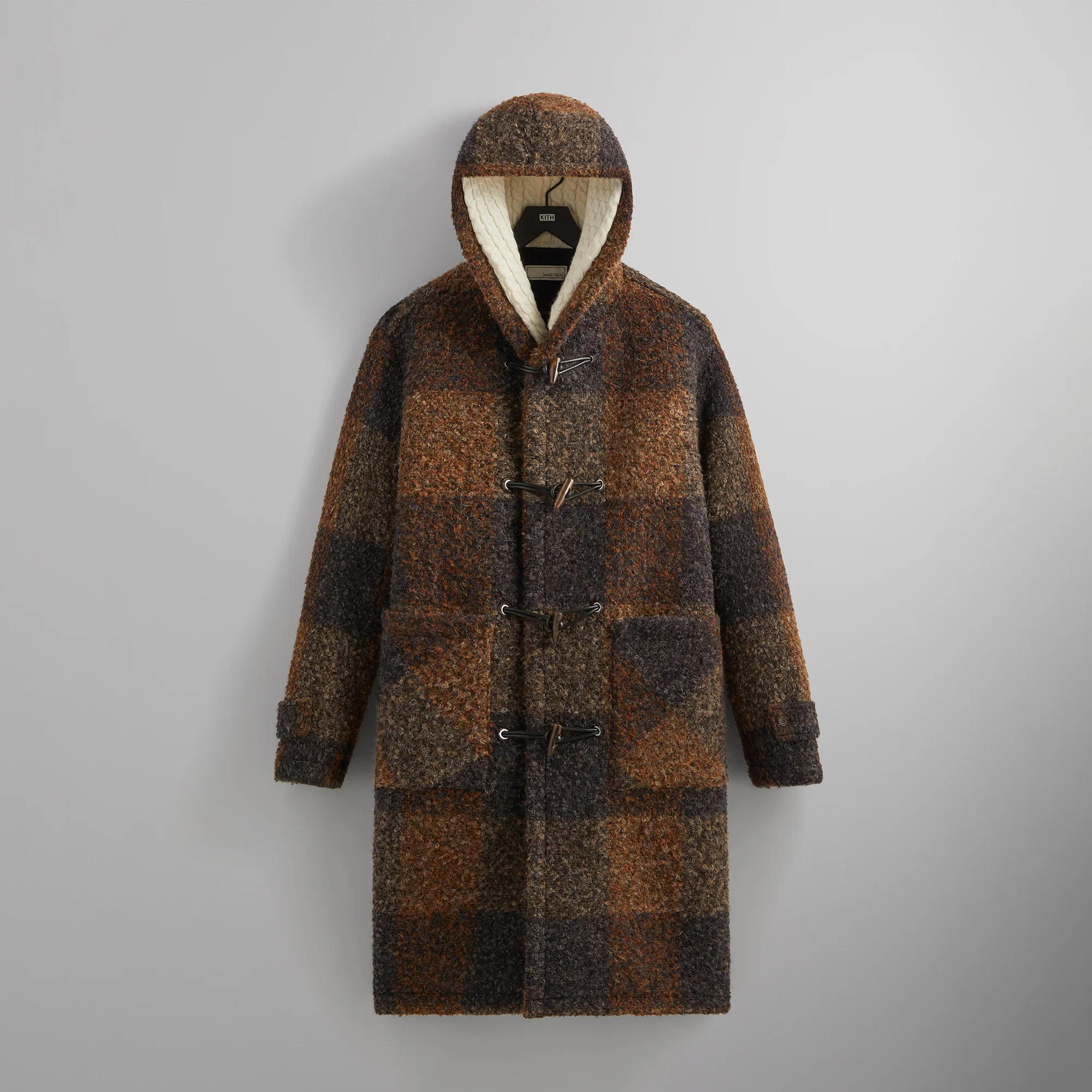 &Kin Boucle Check Nolen Coat