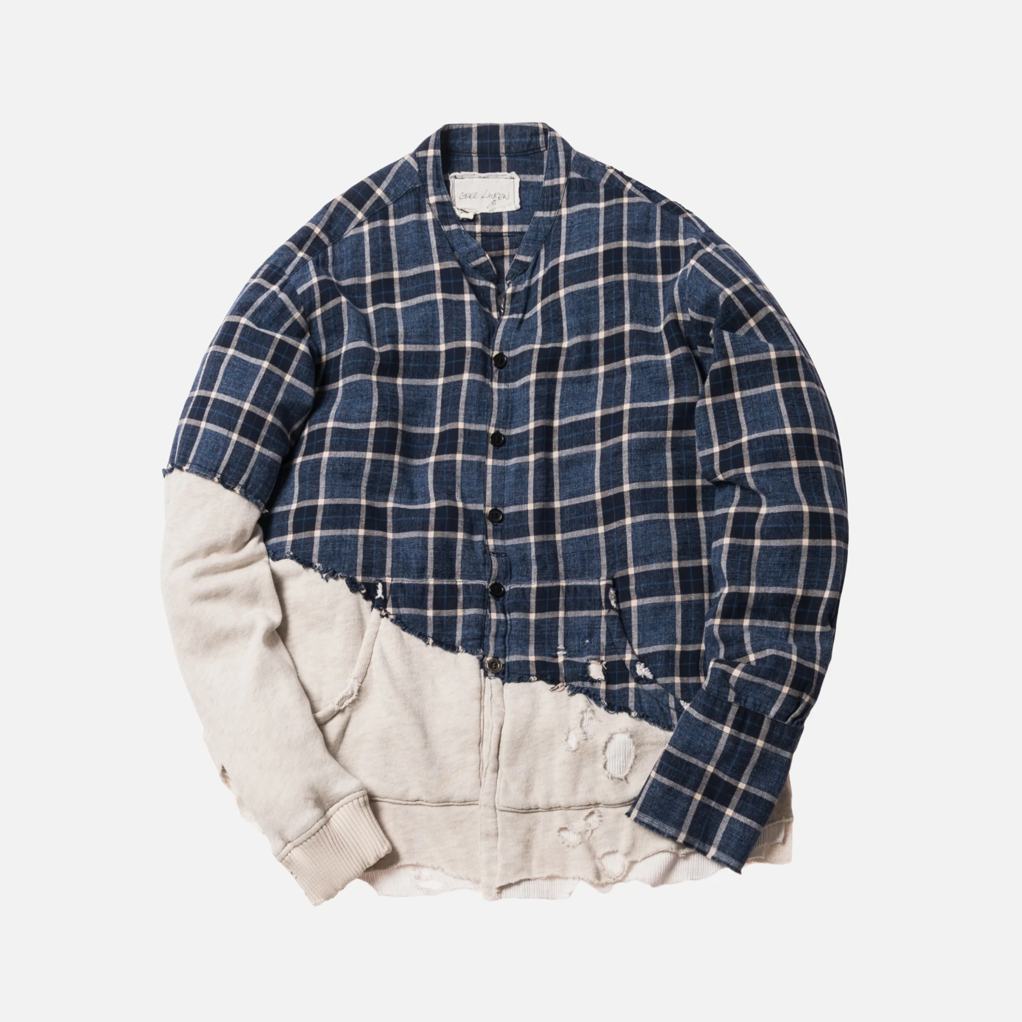 50/50 Blue Moon Ivory Woven Fleece Pullover Studio Shirt