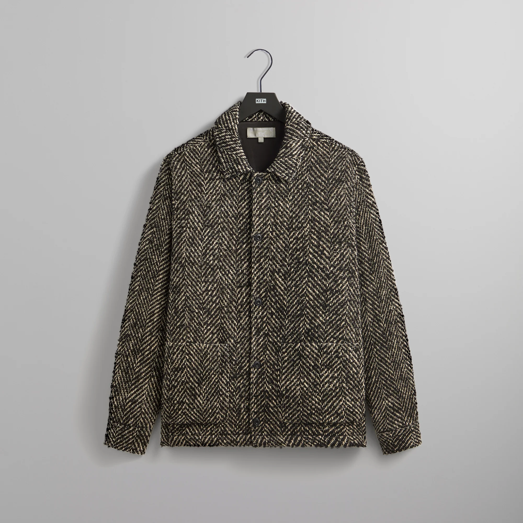 Kith Oversized Herringbone Boxy Collared Overshirt