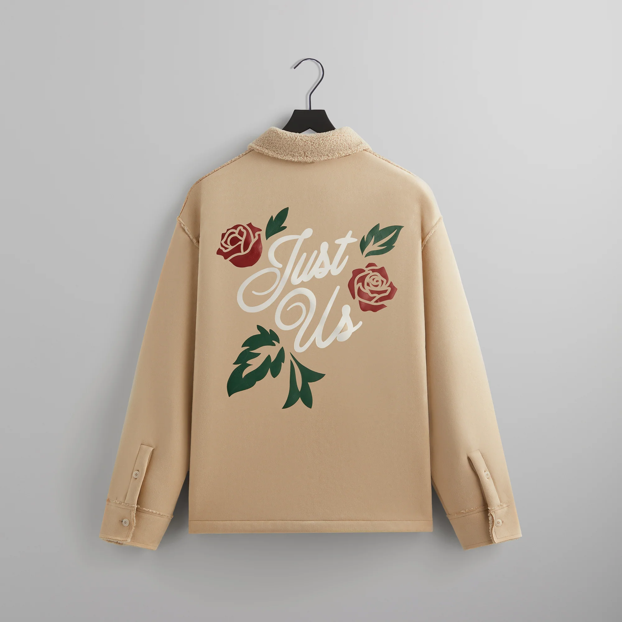 Kith Faux Shearling Long Sleeve Boxy Collared Overshirt