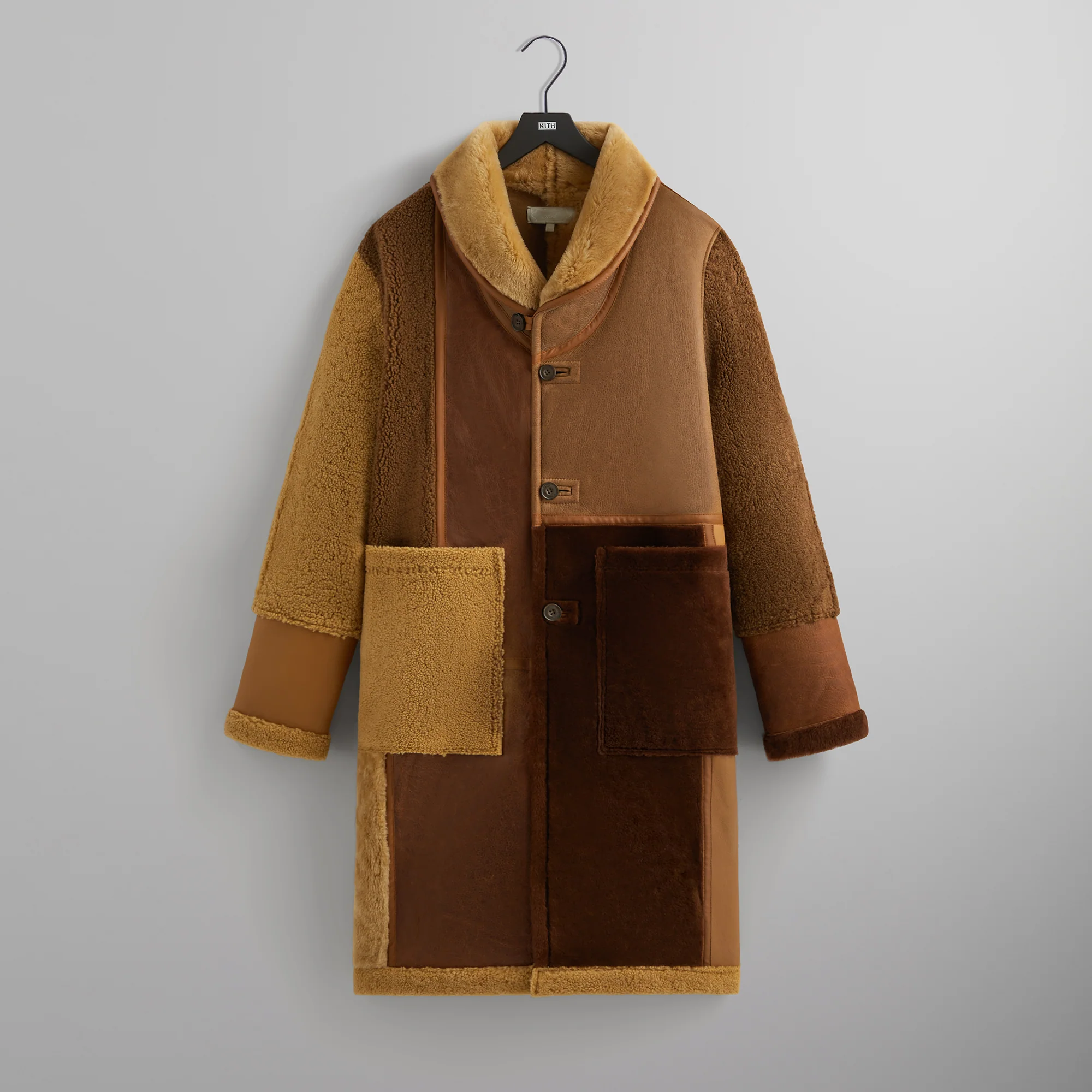 Kith Shearling Patchwork Becker Coat