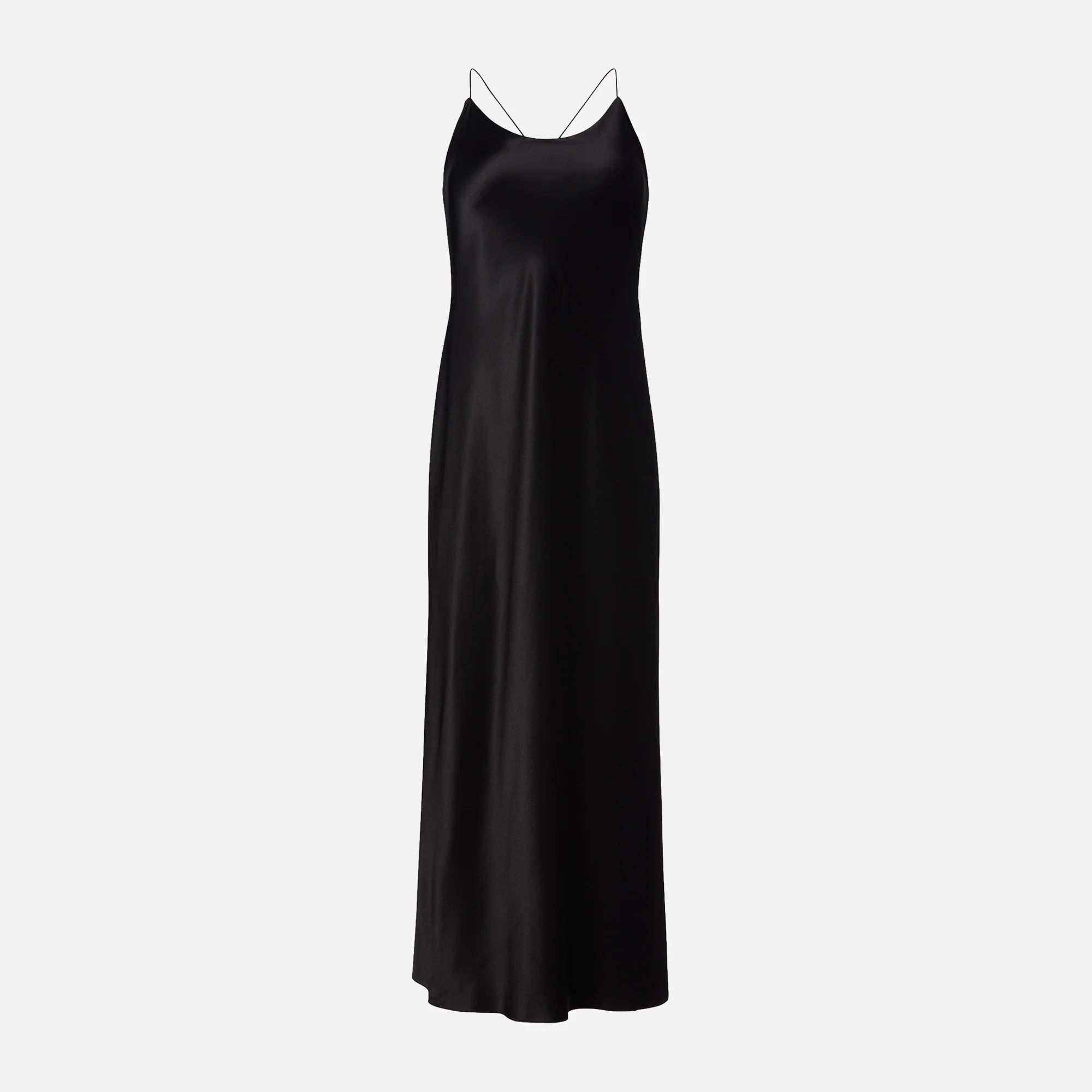 Open Back Silk Satin Dress