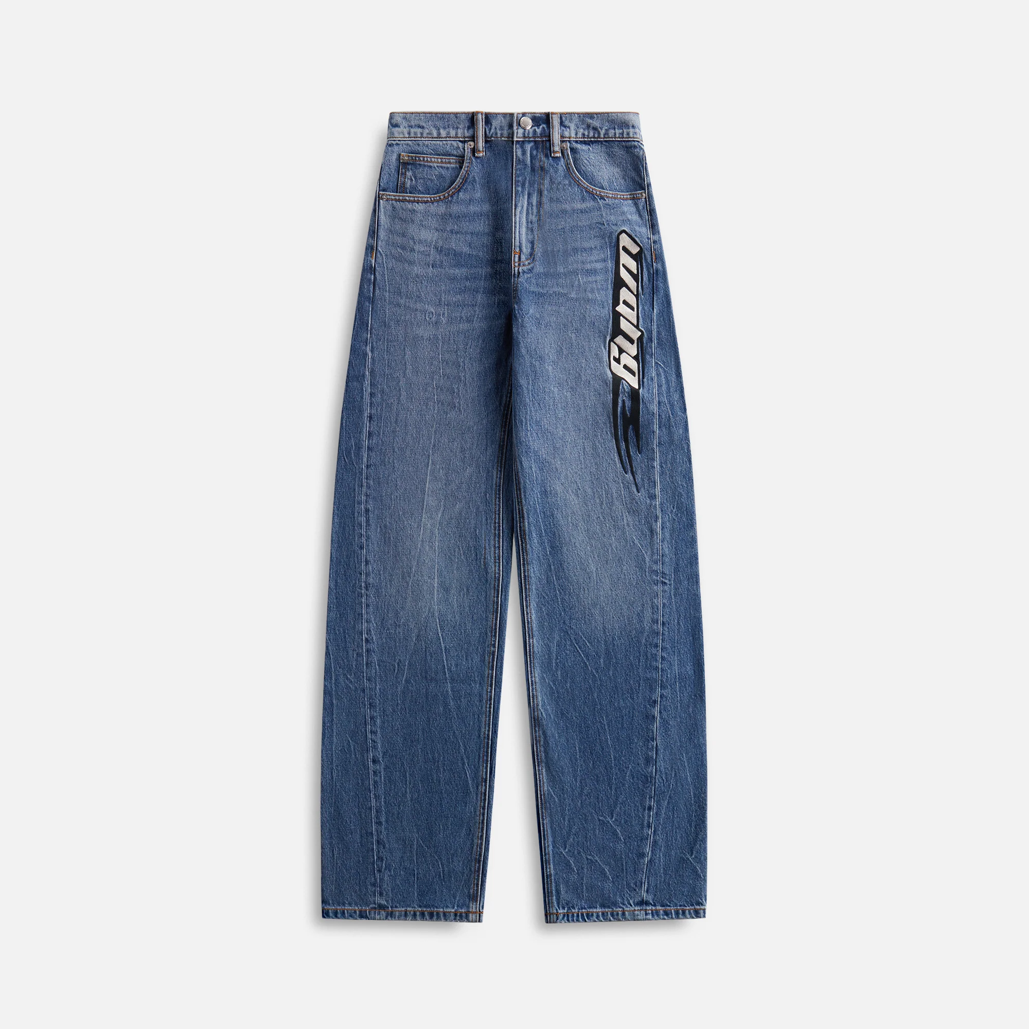 Embroidered Logo Balloon Jean