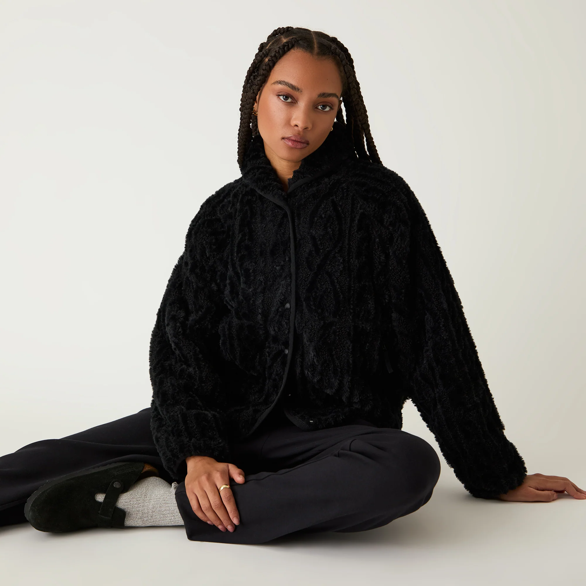 Kith Women Grayson Cable Sherpa Jacket