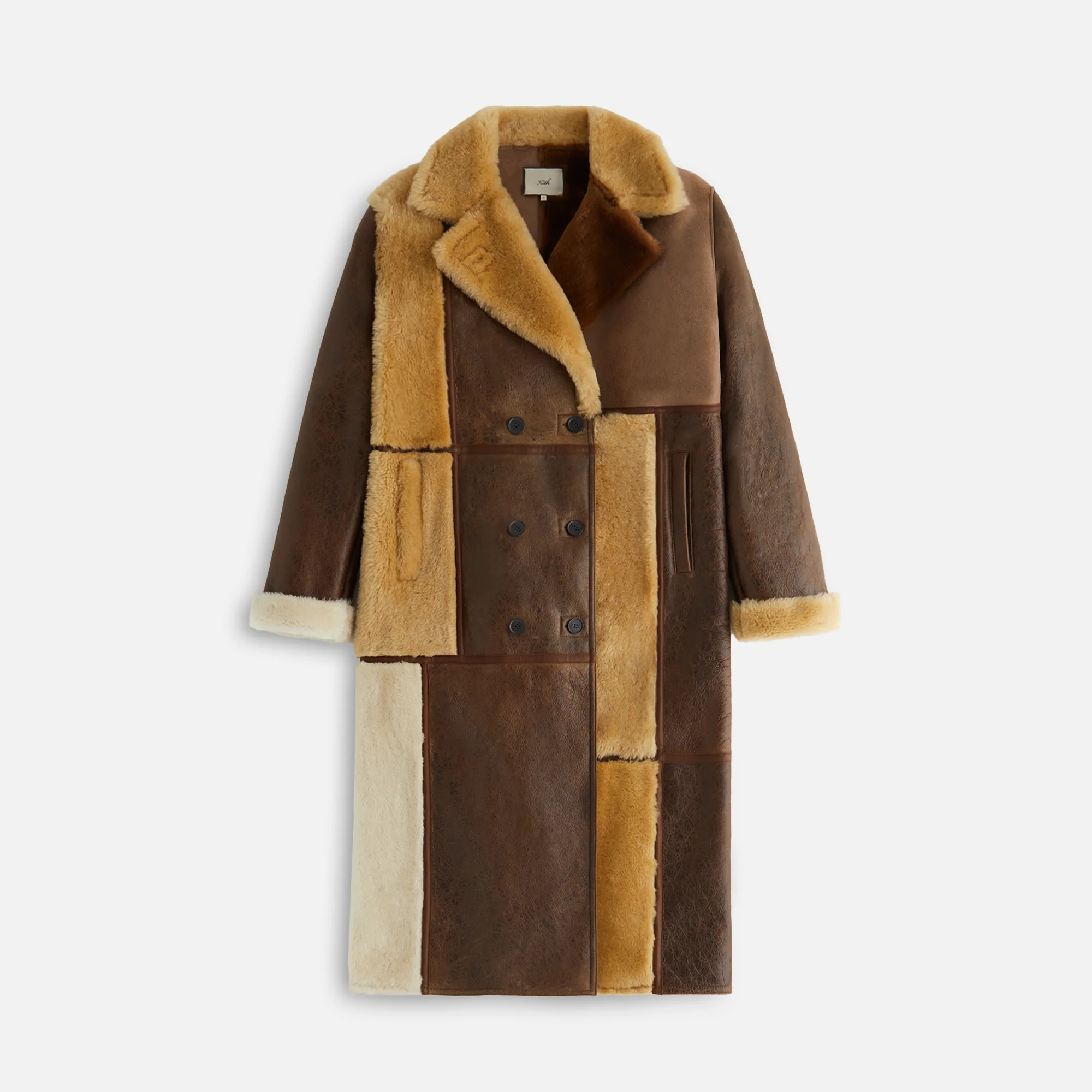 Kith Women Amis Patchwork Shearling Coat
