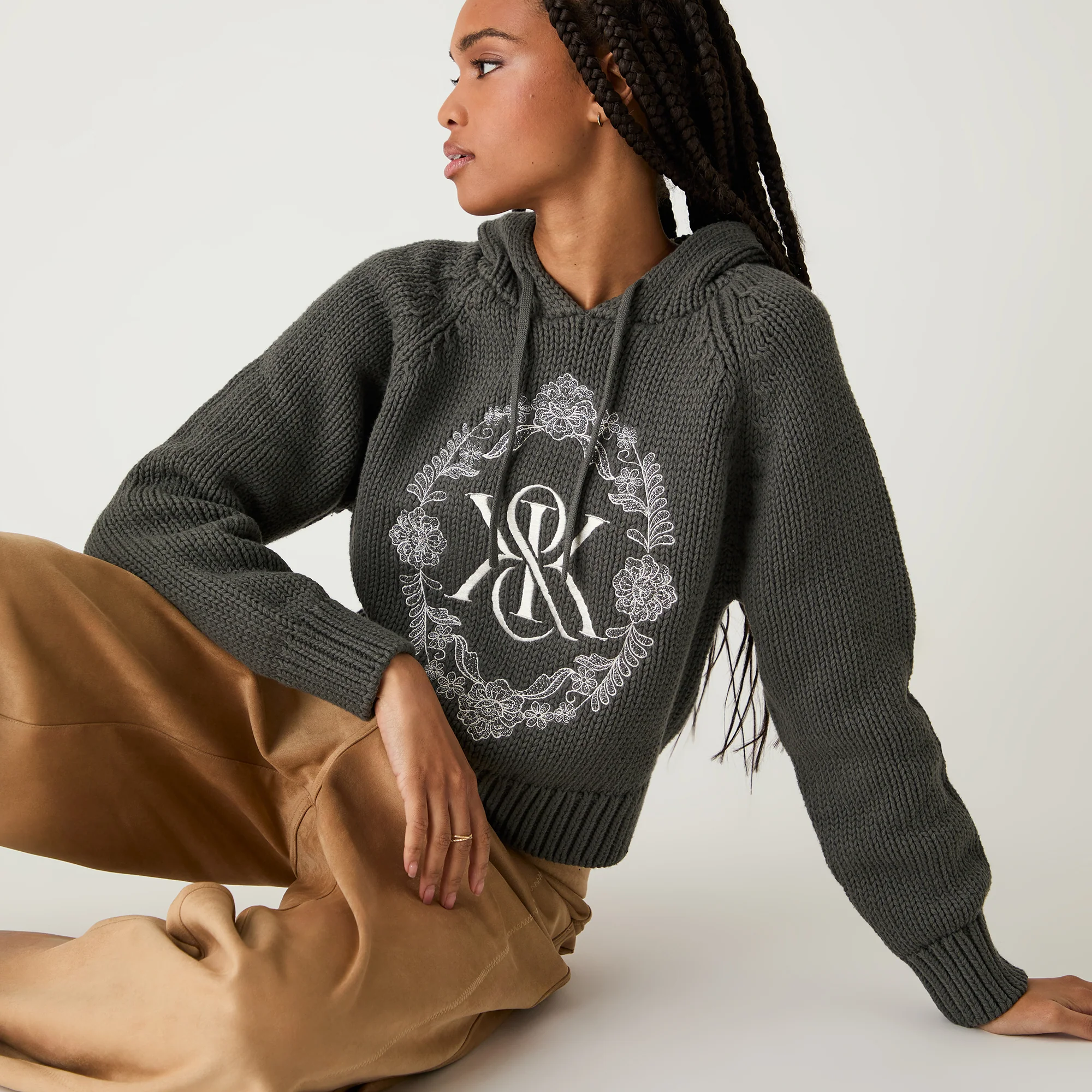 Kith Women Celyse Crest Sweater Hoodie