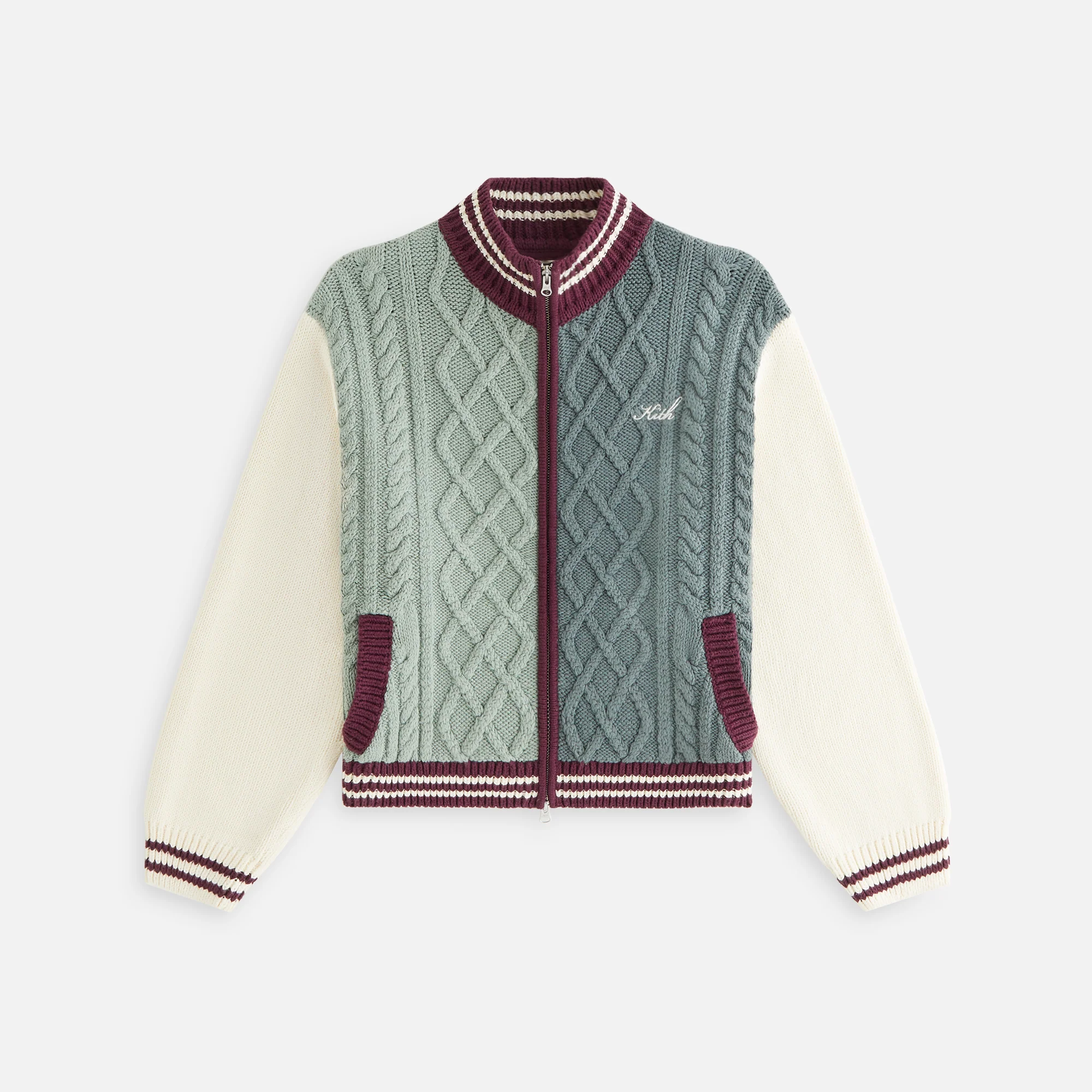 Kith Women Wyler Blocked Full Zip Sweater