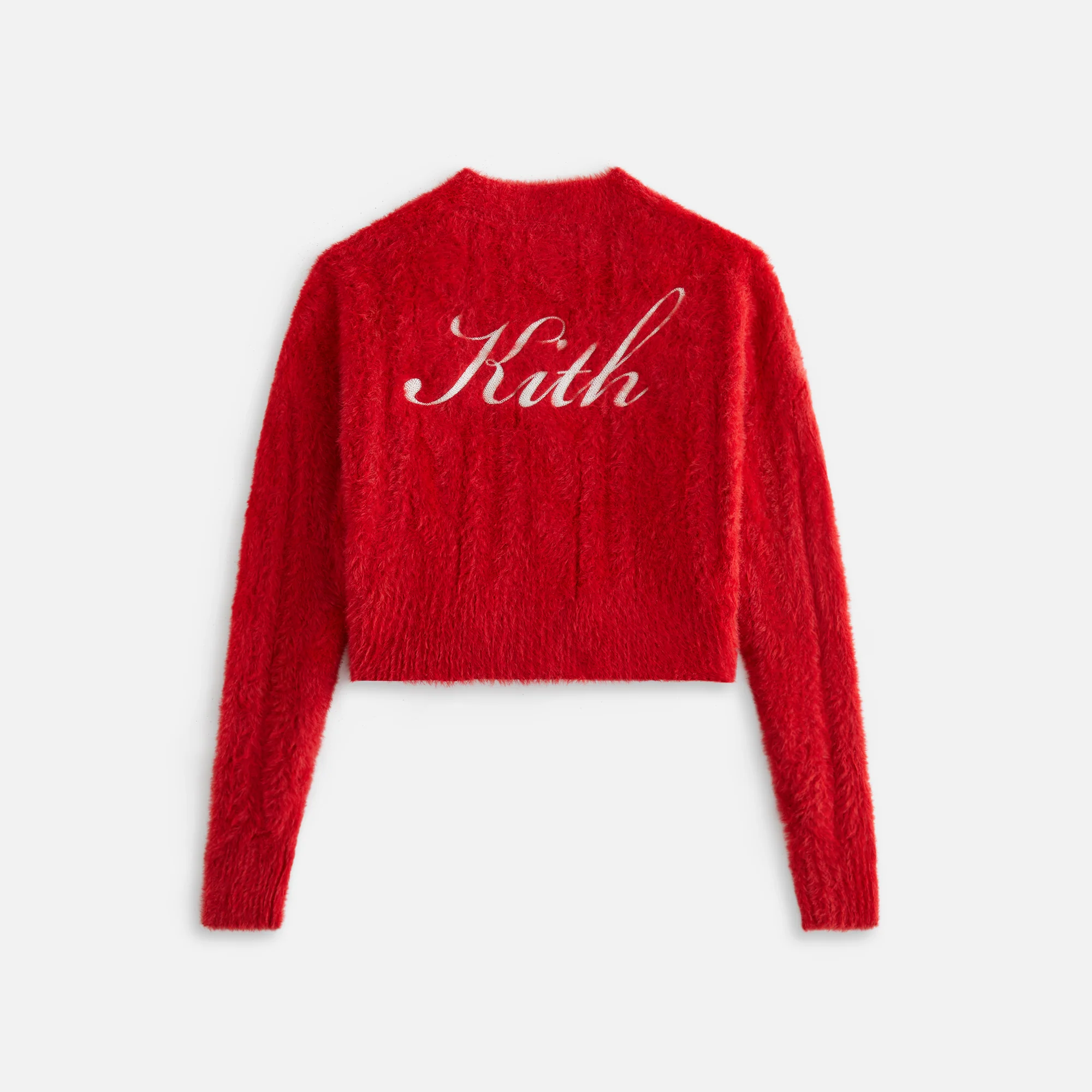 Kith Kids Mohair Cable Knit Cropped Cardigan