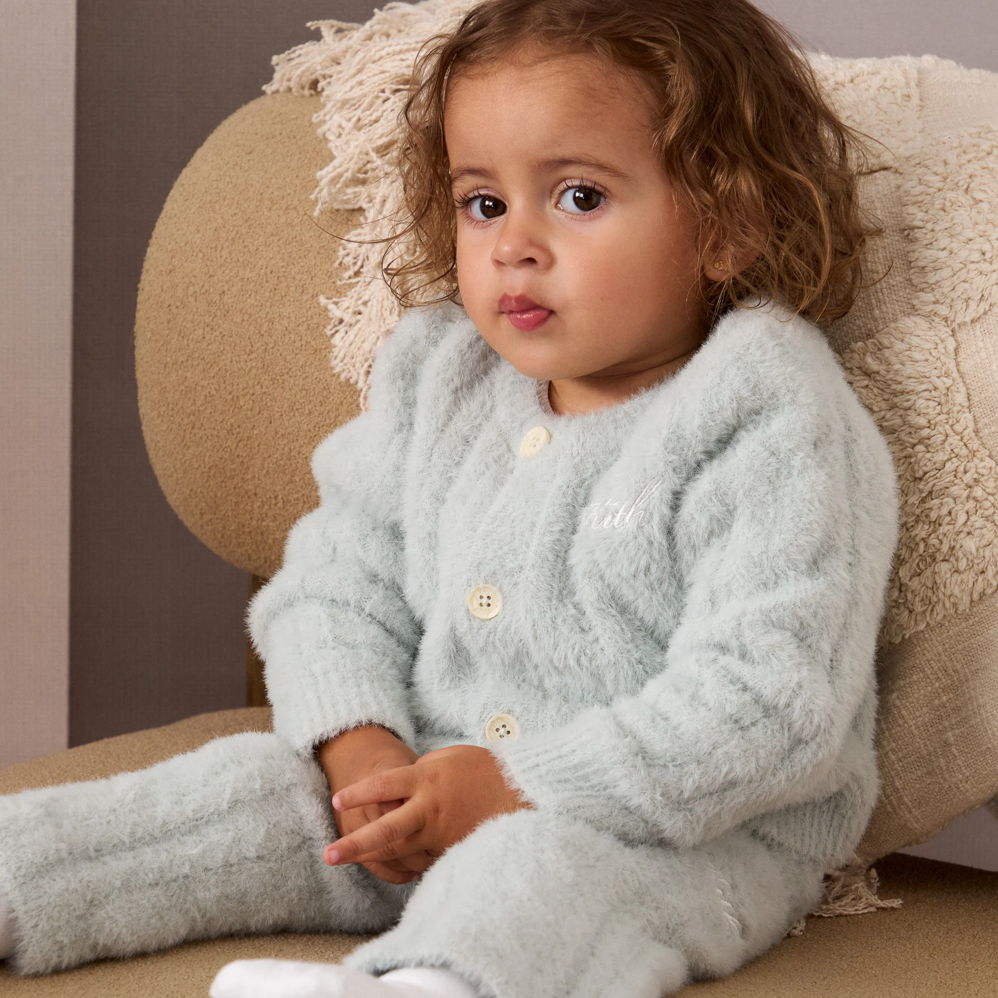 Kith Baby Mohair Cable Knit Cardigan