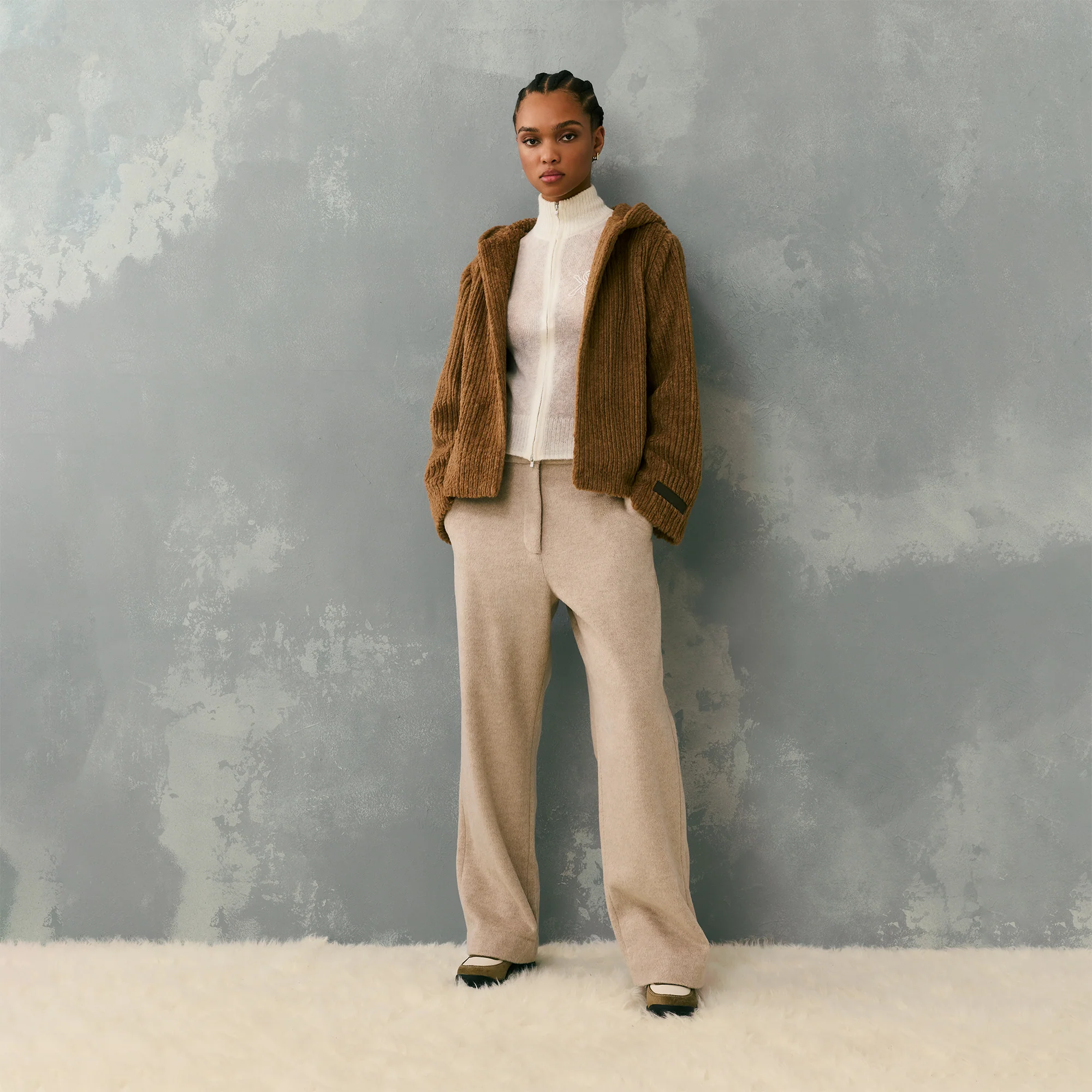 Kith Women Harlyn Hooded Fur Jacket