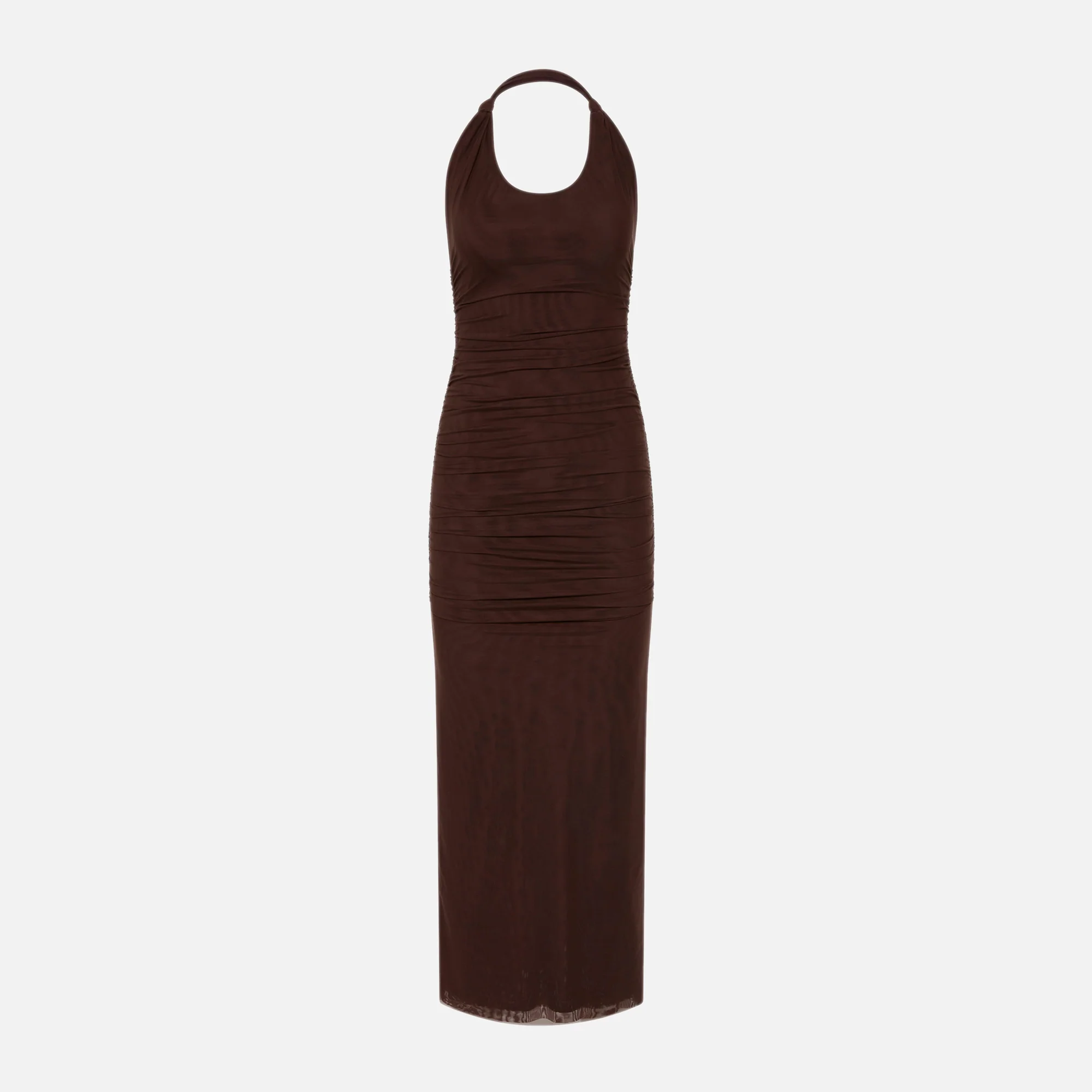 Jacques Mesh Halter Midi Dress
