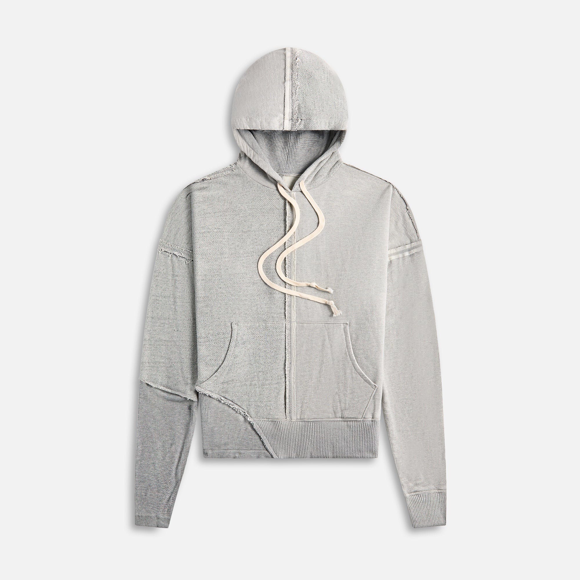 Mixed Heather Ribbed Hoodie