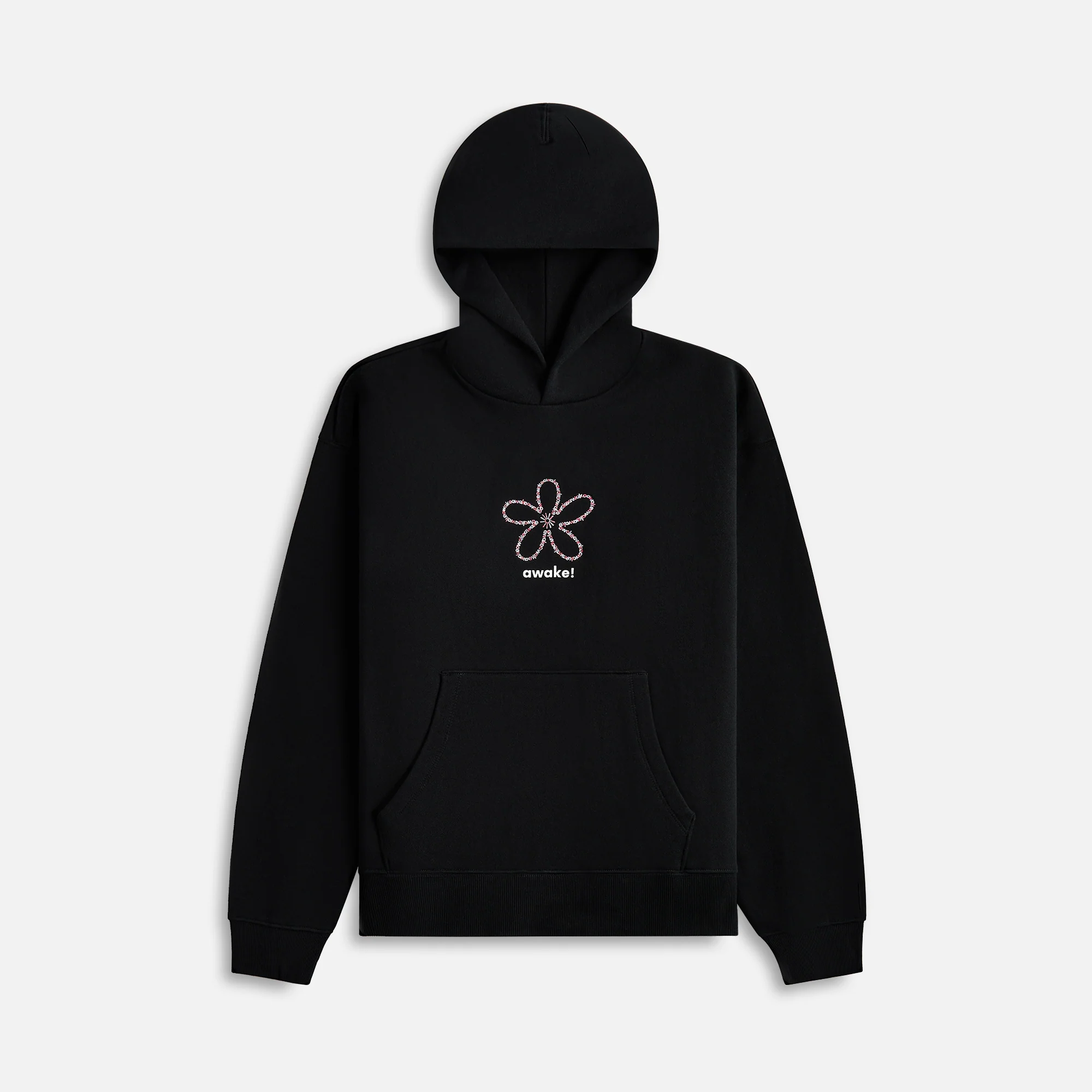 Flower Stamp Zip Hoodie