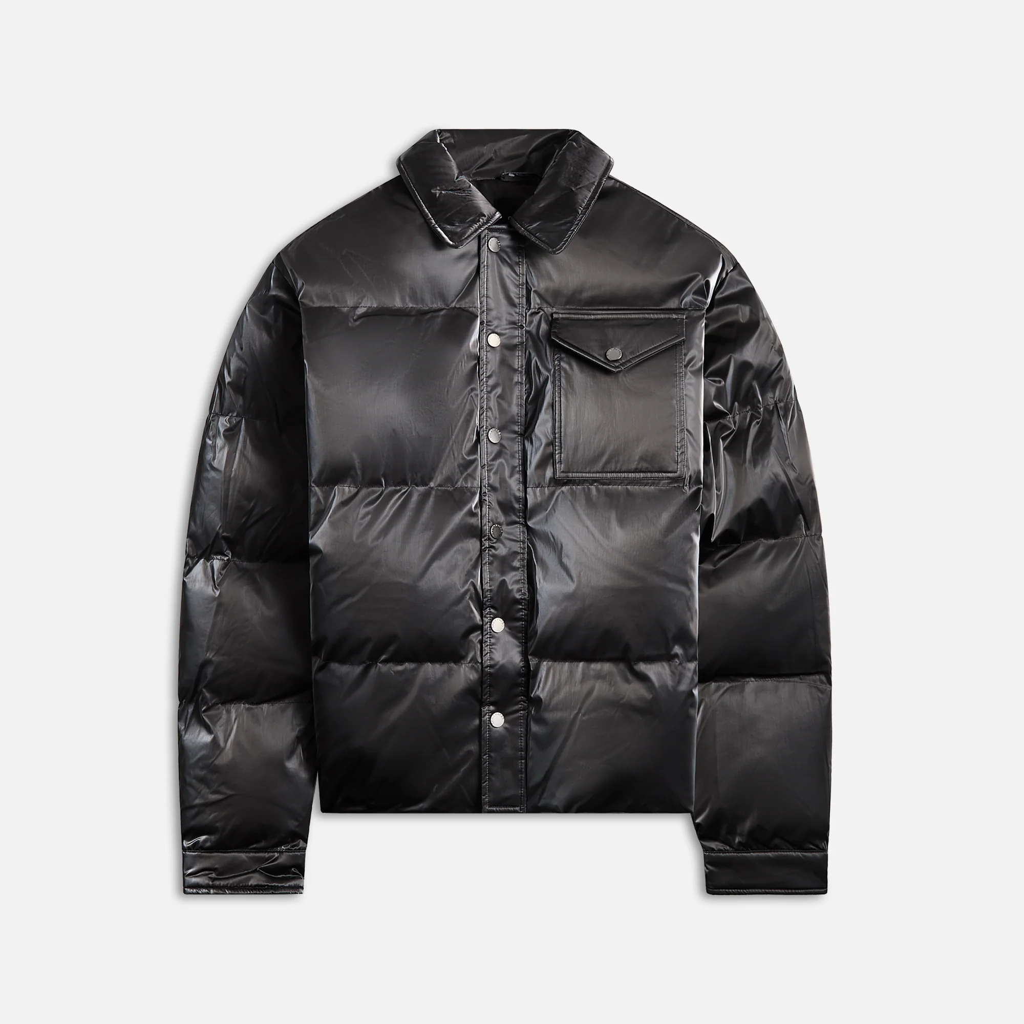 Wole Shirt Puffer Jacket Obsidian