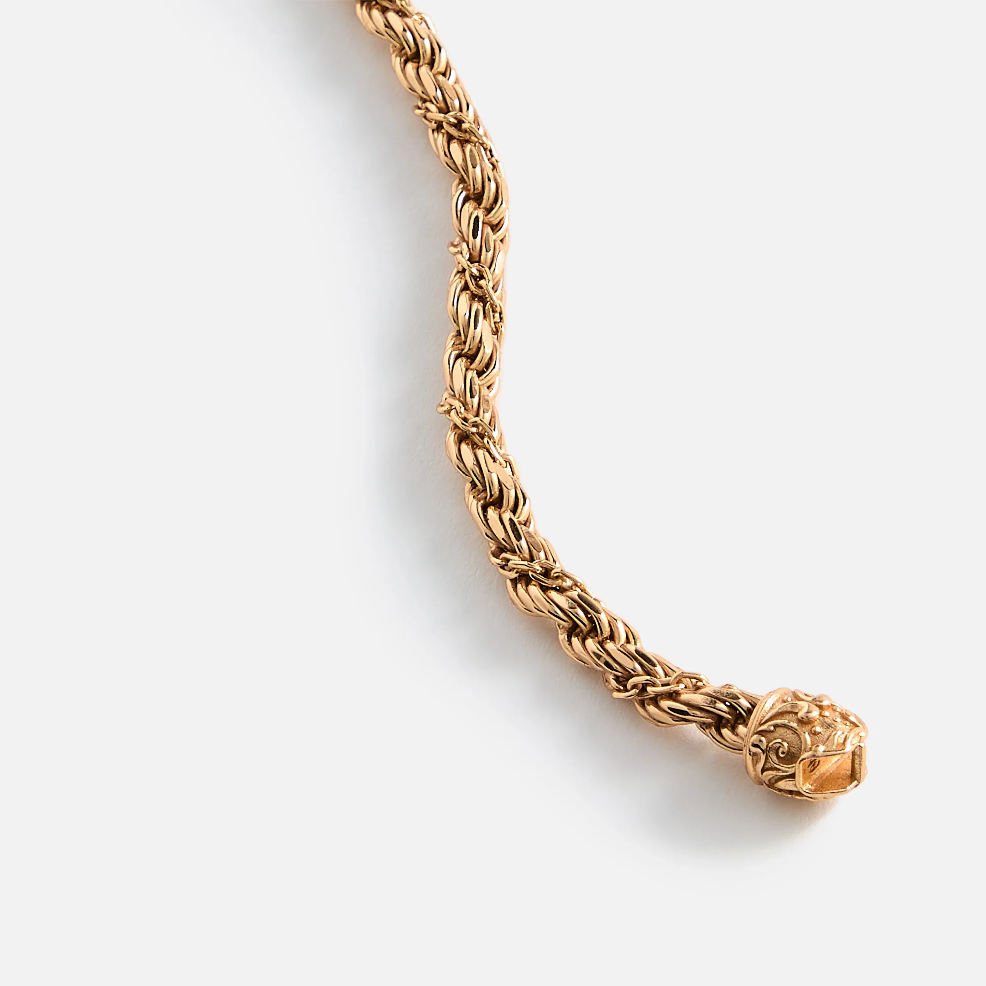 Gold Wrapped Rope Chain Bracelet