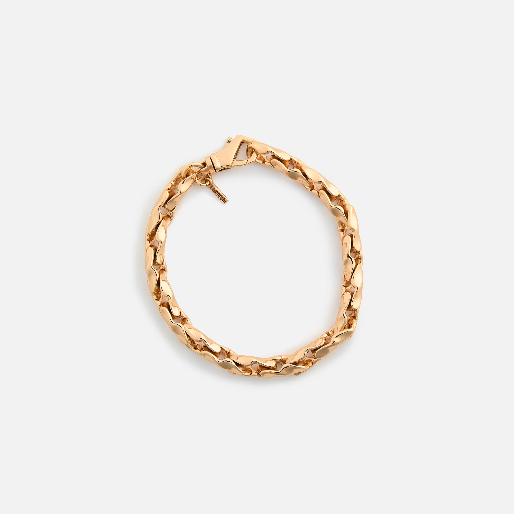 Gold Hammered Chain Bracelet (Large)