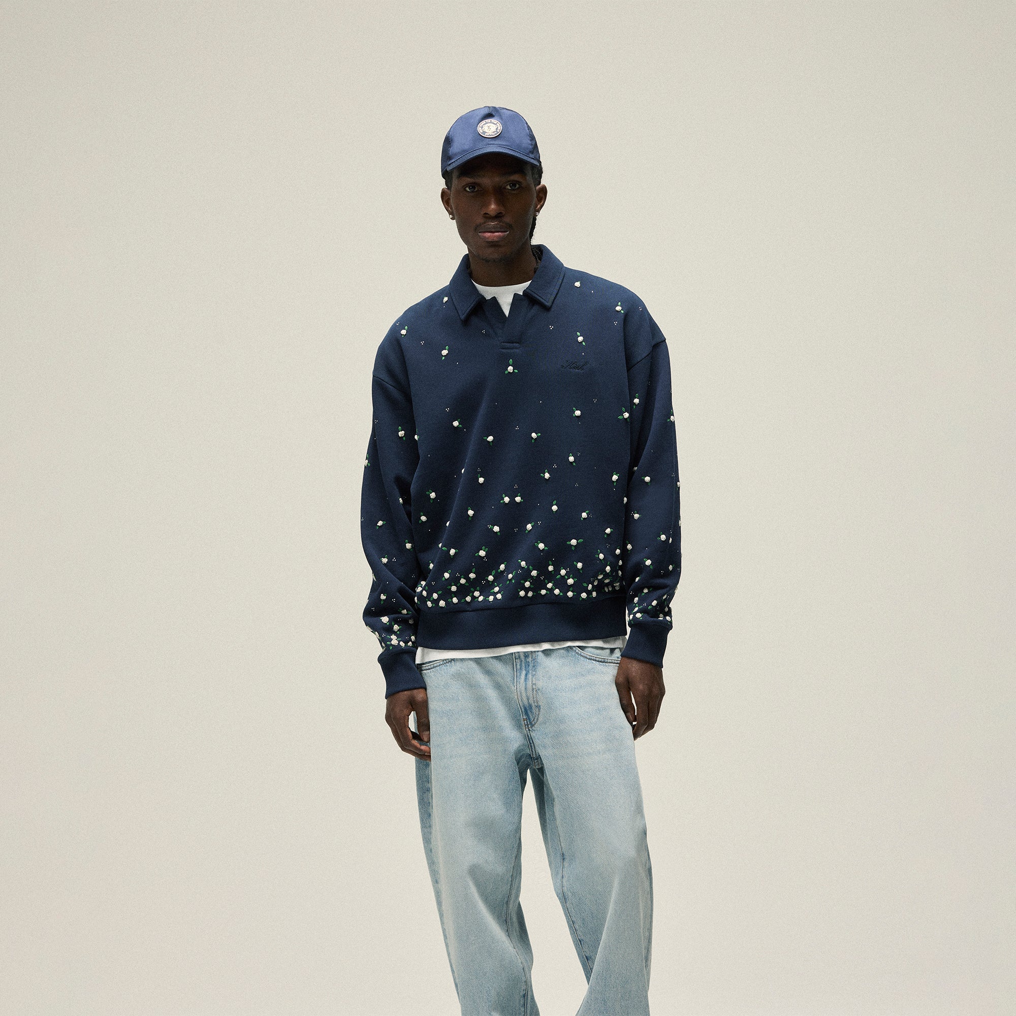 Kith Floral Ombre Nelson Collared Pullover
