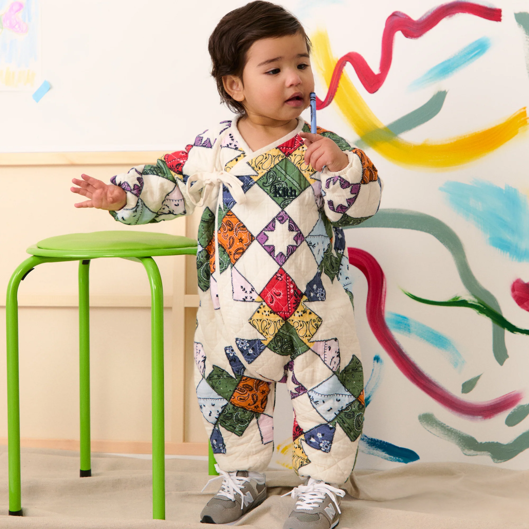 Kith Baby Quilted Patchwork Coverall
